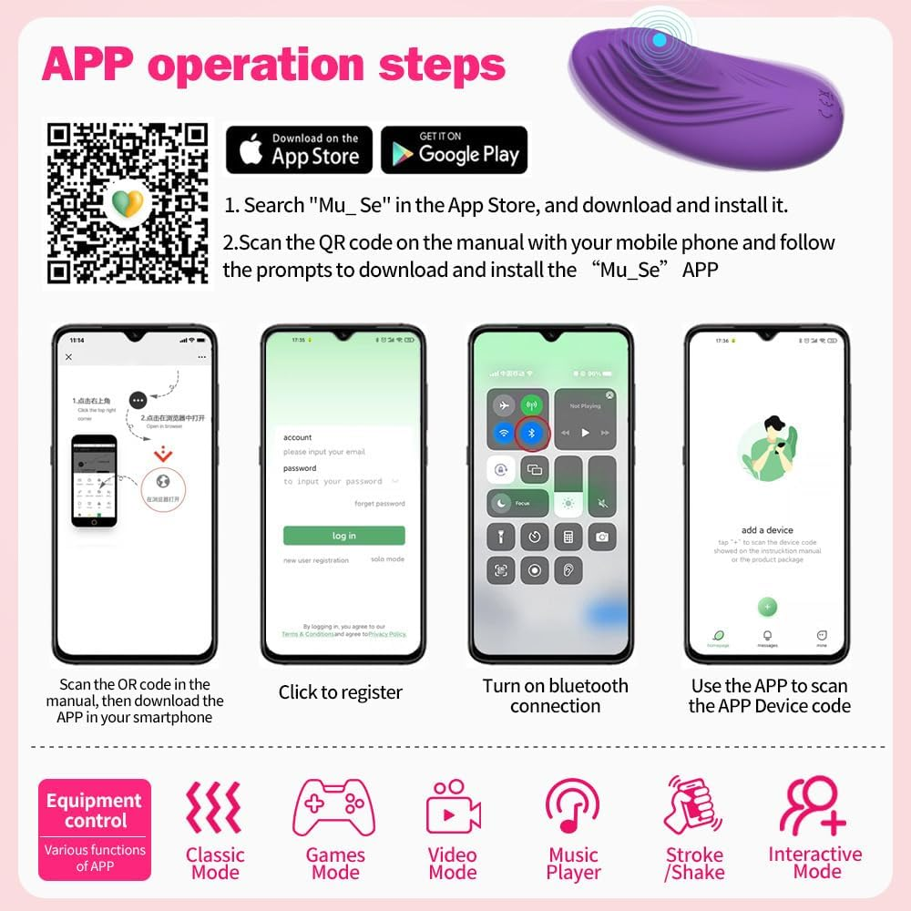 Remote Control Vibrator Couples Sex Toys, App Cellphone Wearable Couple G-SPOT Vibrator with 10 Vibration Settings, Mini Bullet Adult Toy for Women image number 6