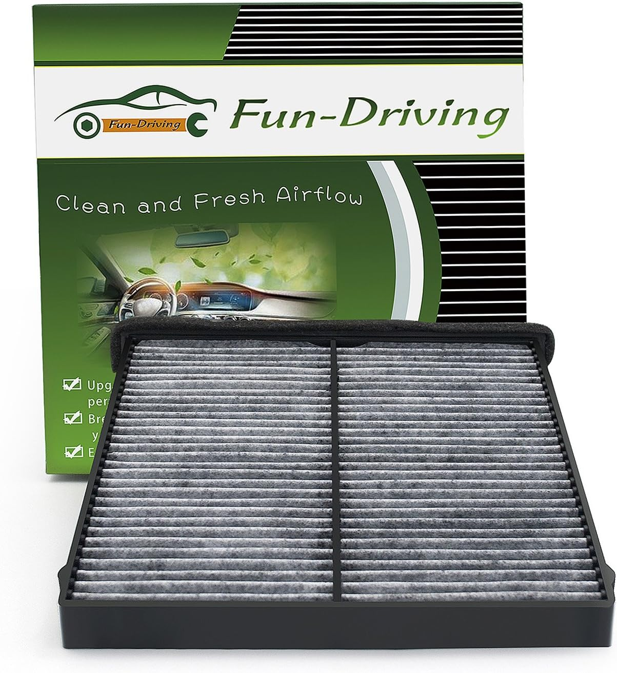 Fun-Driving FD J6X Cabin Air Filter for Mazda with Activated Carbon Replacement for KD45-61-J6X and CF11811 image number 3
