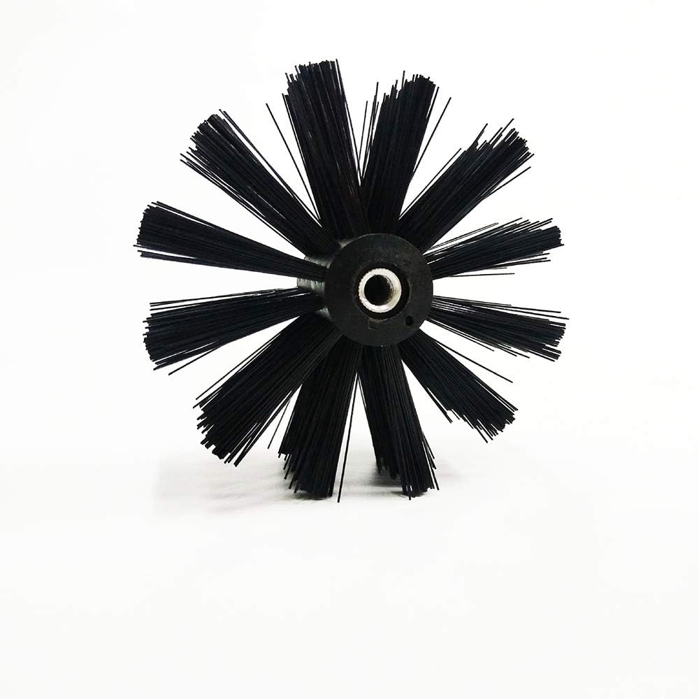 Chimney Cleaning Brush Dryer Duct Cleaner 2-In-1 Kit Fireplace Drier Vent Lint Sweeping Tools 18' Flexible Rods Rotary System Working with or without Drill image number 6