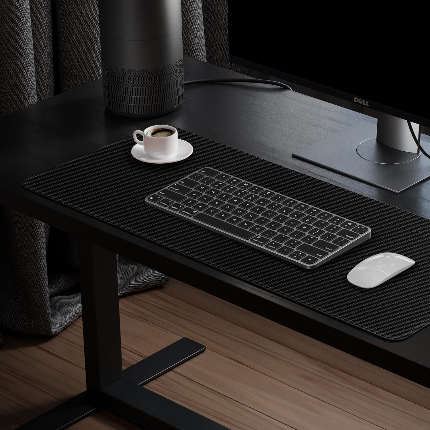 WEKUBA Desk Mat, Dual-Sided Carbon Fiber Texture & Pad Natural Cork Desk Pad, 80 X 40Cm Leather Computer Desk Mat, Non-Slip, Waterproof, Dirt-Resistant for Home Office Accessories image number 2