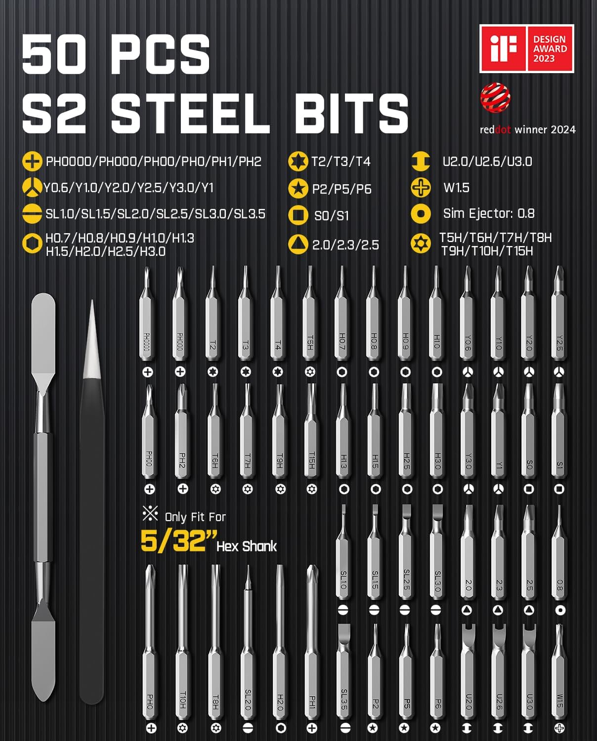Fanttik E1 Max 3.7V Electric Screwdriver, Mini Precision Screwdriver Set, 50 Magnetic Bits, Magnetic Storage, 5/32&lsquo;&rsquo;Hex, Repair Tool Kit for Electronics Phone Camera Laptop Watch (Grey) image number 3