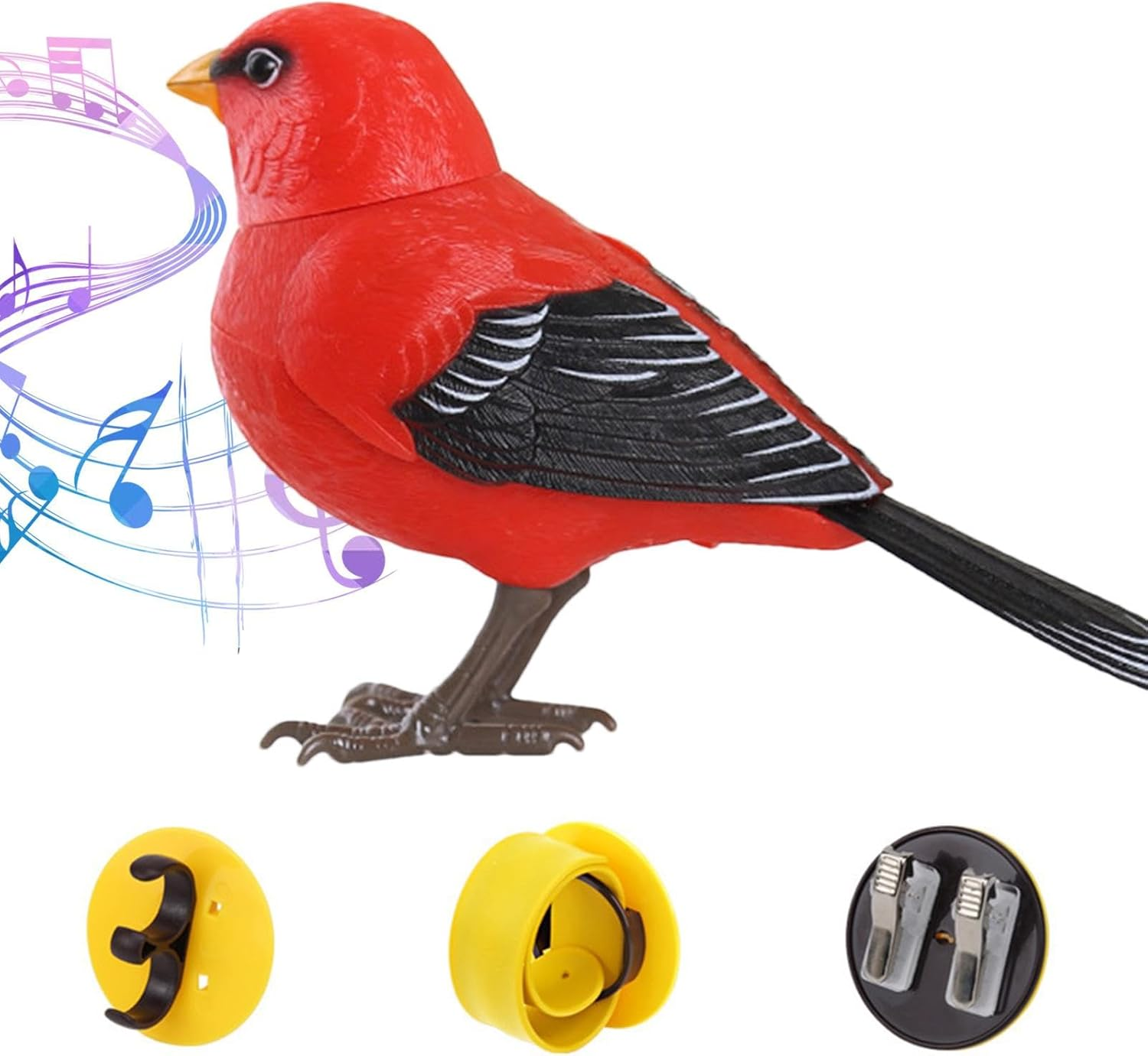 Artificial Bird Toys, Electric Interactive Toy, Fake Birds Sound and Motion Activated Singing Bird, Realistic Simulation Birds Making Sounds, Tree Ornaments for Garden Decorations, Pet Supplies
