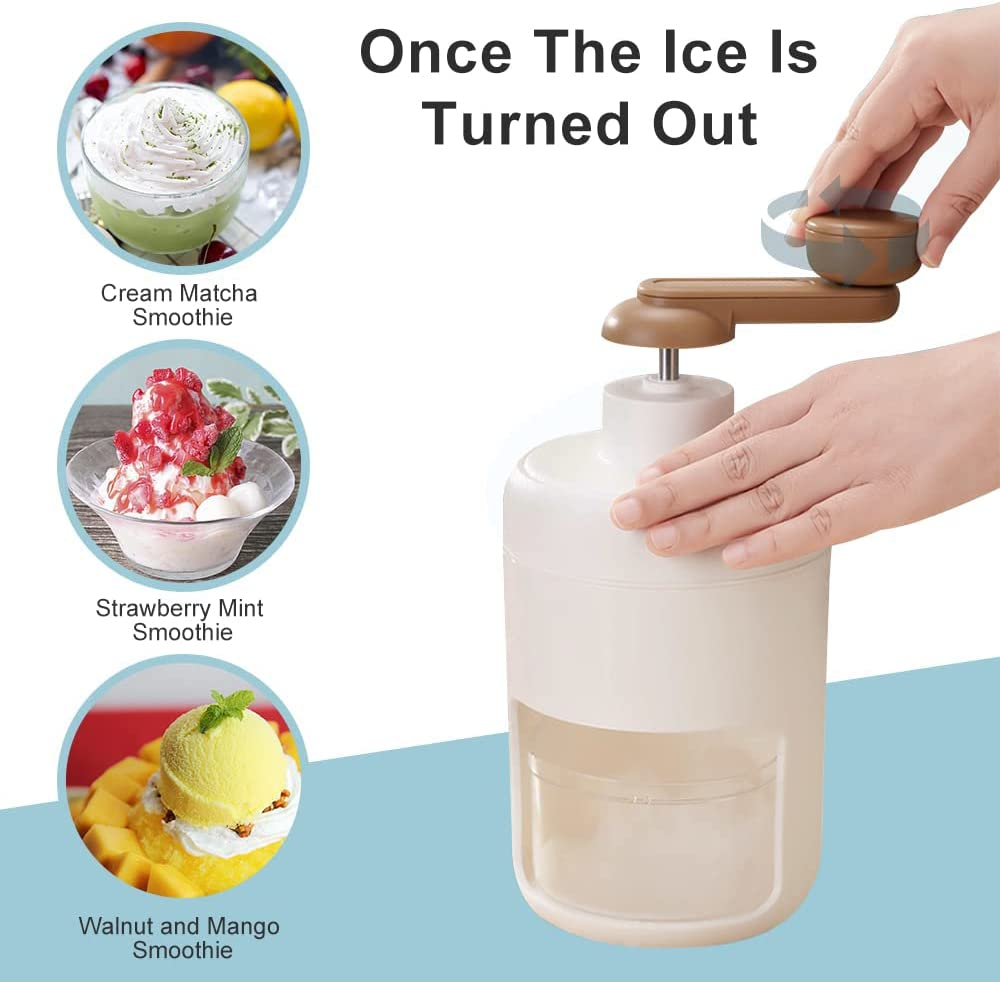 AYHOJIO Slushie Machine, Snow Cone Machine, Shaved Ice Machine, ICEE Slushy Maker Machine - Ice Cream, Snowcone, Kakigori, Bingsu, Cocktail, Margaritas Maker, Manual Ice Crusher Shaver for Kids Home image number 2