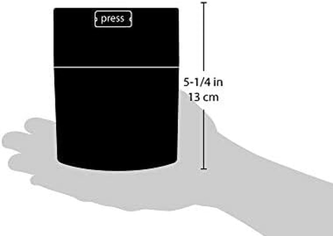 TIGHTPAC AMERICA, Inc Coffeevac the Ultimate Vacuum Sealed Coffee Airtight Container, 1/2-Pound, Black - Black Logo image number 3