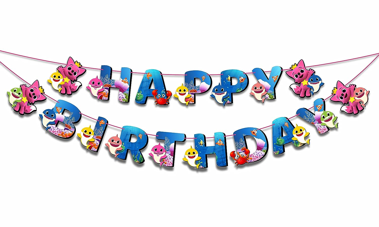 Mine Muse Happy Birthday Banner &ndash; Cute Pink Party Decoration for Girls, Themed Hanging Garland for Birthday & Mine Muse Celebrations