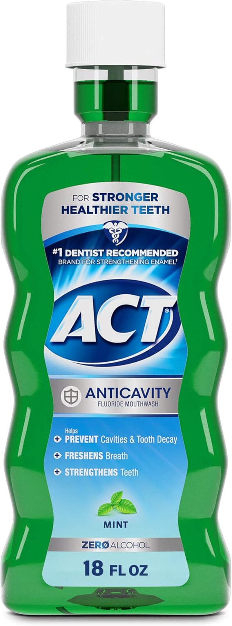 ACT Alcohol Free Anticavity Fluoride Rinse, Mint - 18 Oz image number 1