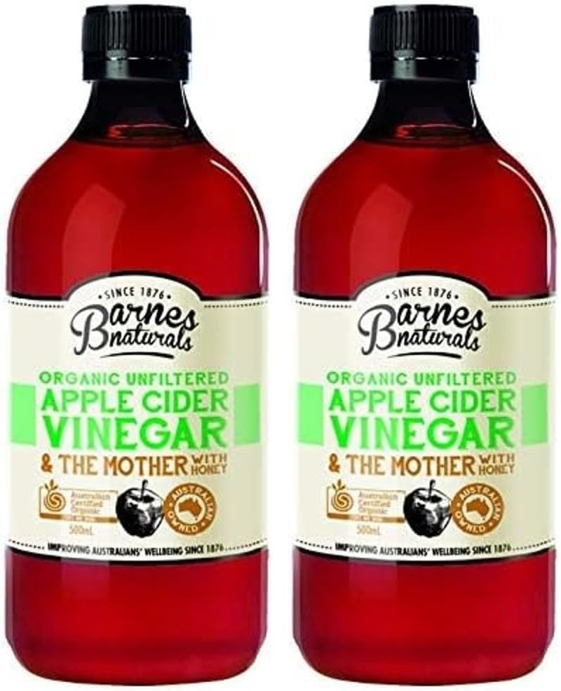 Barnes Naturals Organic Apple Cider Vinegar with the Mother and Honey 500 Ml