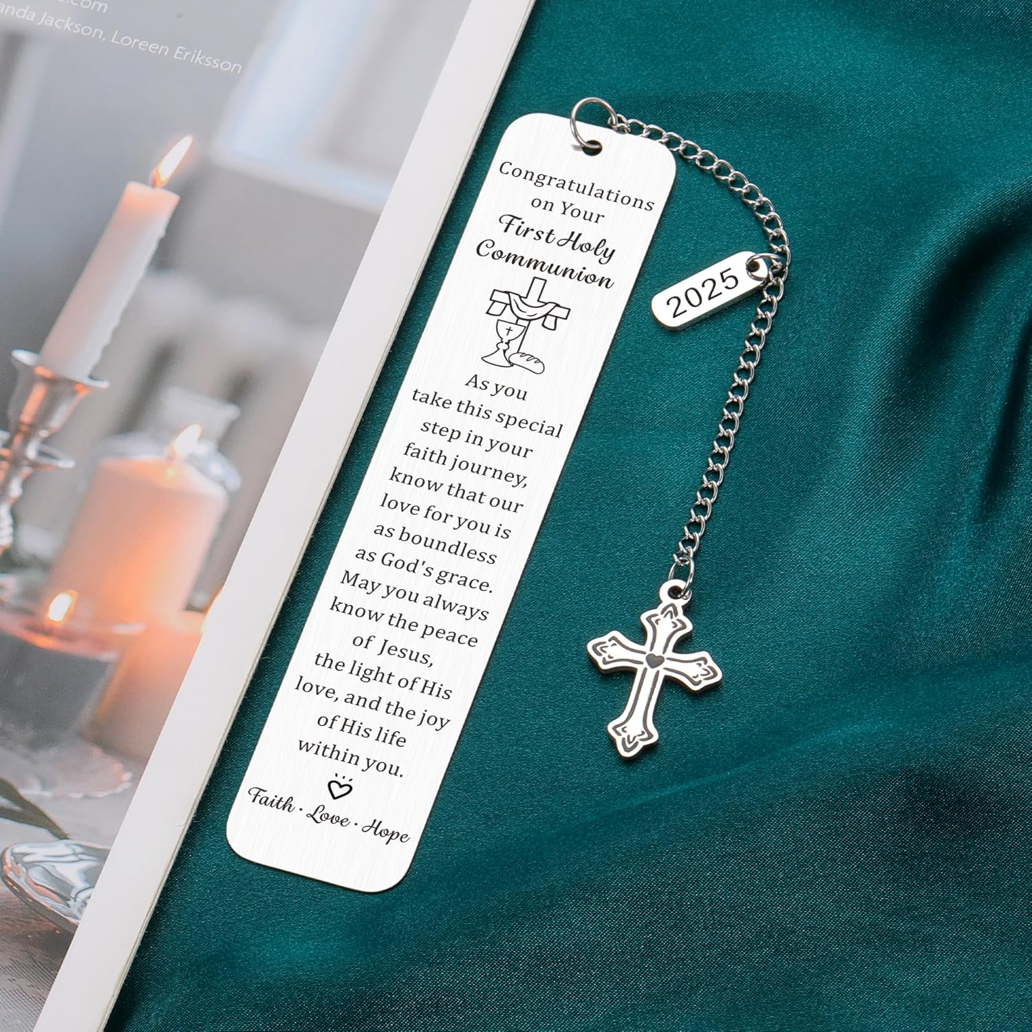 First Communion Gifts for Girls Boys First Communion Gifts for Women Men 1St Holy Communion Bookmark Baptism Confirmation Gifts for Teen Religious Christian Easter Gifts for Kid Easter Basket Stuffers image number 6