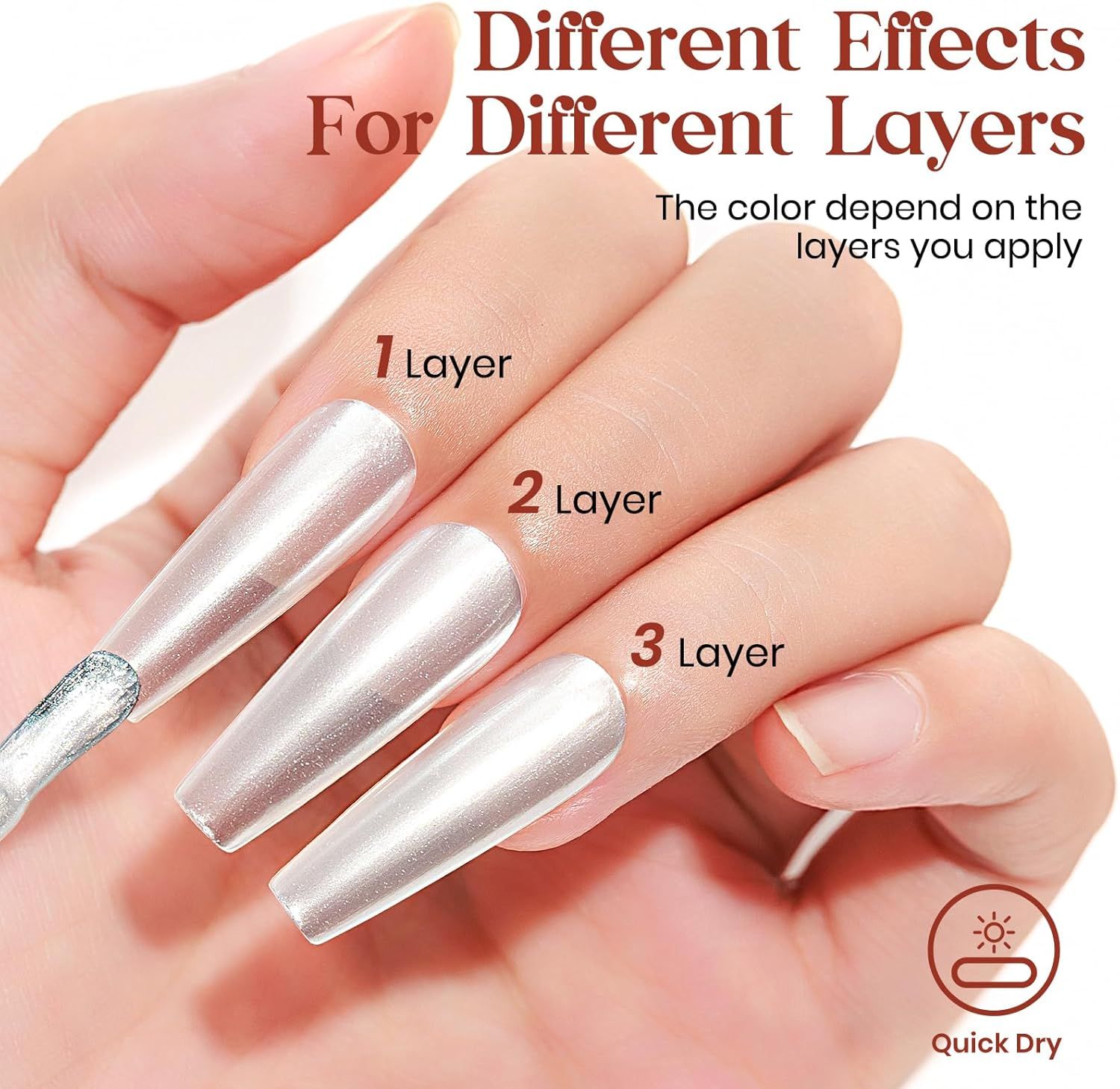 MIZHSE Nail Polish: 15Ml Aurora Milky White Nail Polish Mermaid Pearl Nail Polish Quick Dry, Fingernail and Toenail Polish Glossy Long Lasting Nail Polish Trendy DIY at Home Nail Gift Spree image number 6