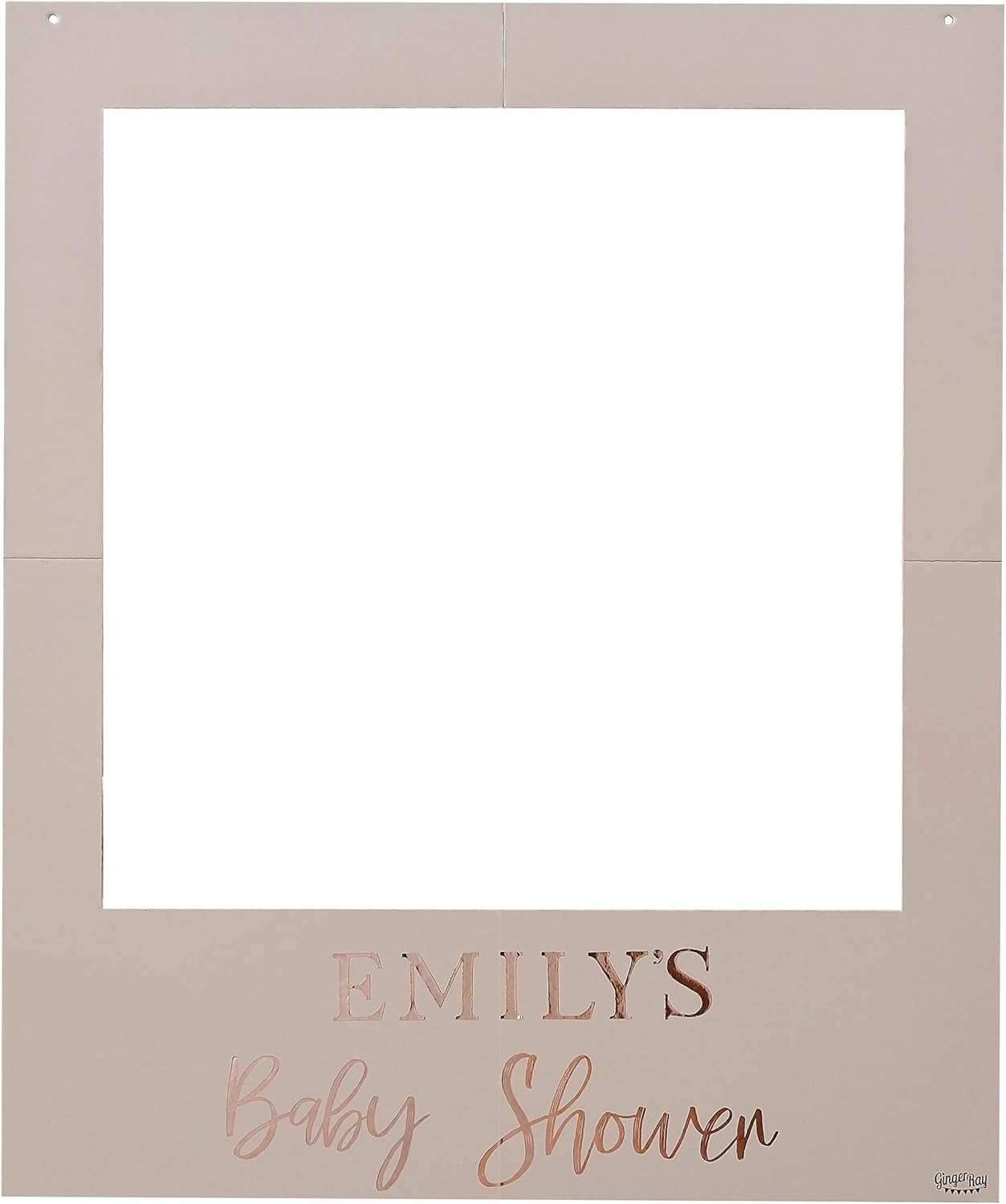 Ginger Ray Baby in Bloom Blush and Rose Gold Customisable Baby Shower Photobooth Frame