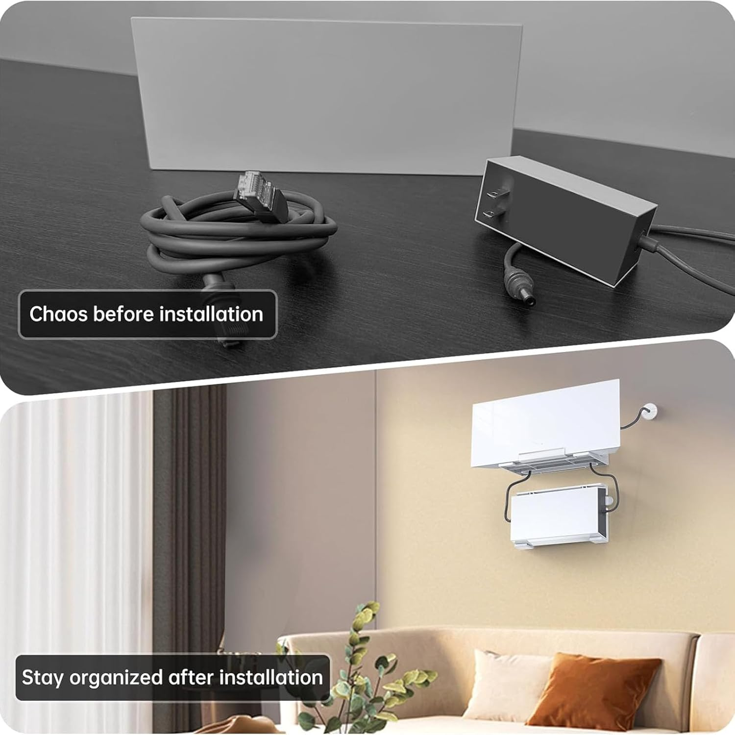 Starlink Gen 3 Mount, Starlink V3 Router Wall Mount All in One Starlink V3 Router and Starlink Gen 3 Power Supply Mounting Kit for Starlink V3 & Gen3 Standard Router image number 4