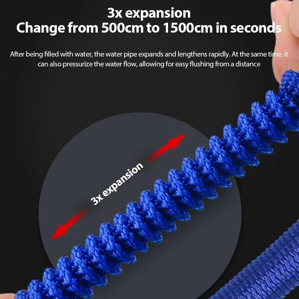 Expandable Garden Hose, Retractable Water Hose, Lightweight Water Pipe, Flexible Expanding Hose, High Pressure Water Gun Cleaning Kit, Flexible Outdoor Hose image number 3