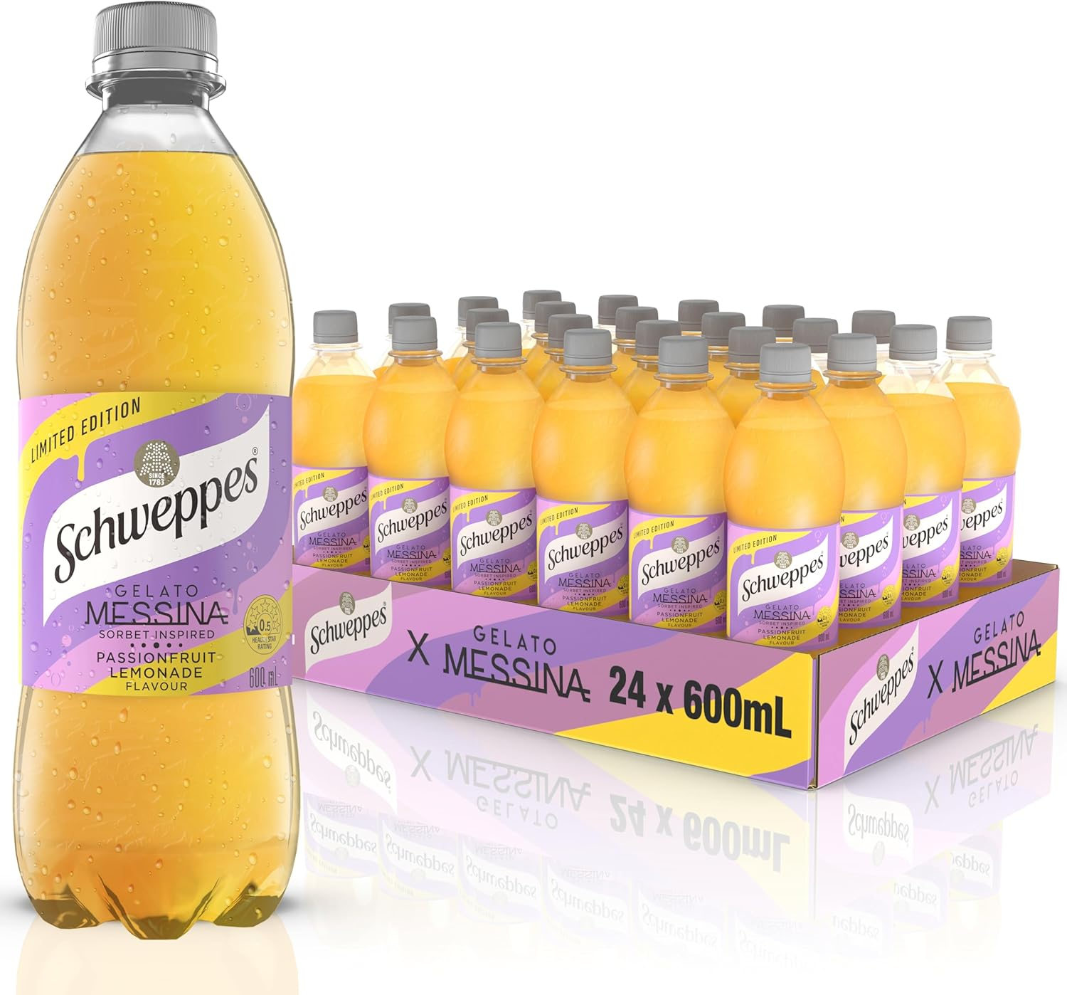 Schweppes Passionfruit Lemonade 600 Ml (Pack of 24) image number 1