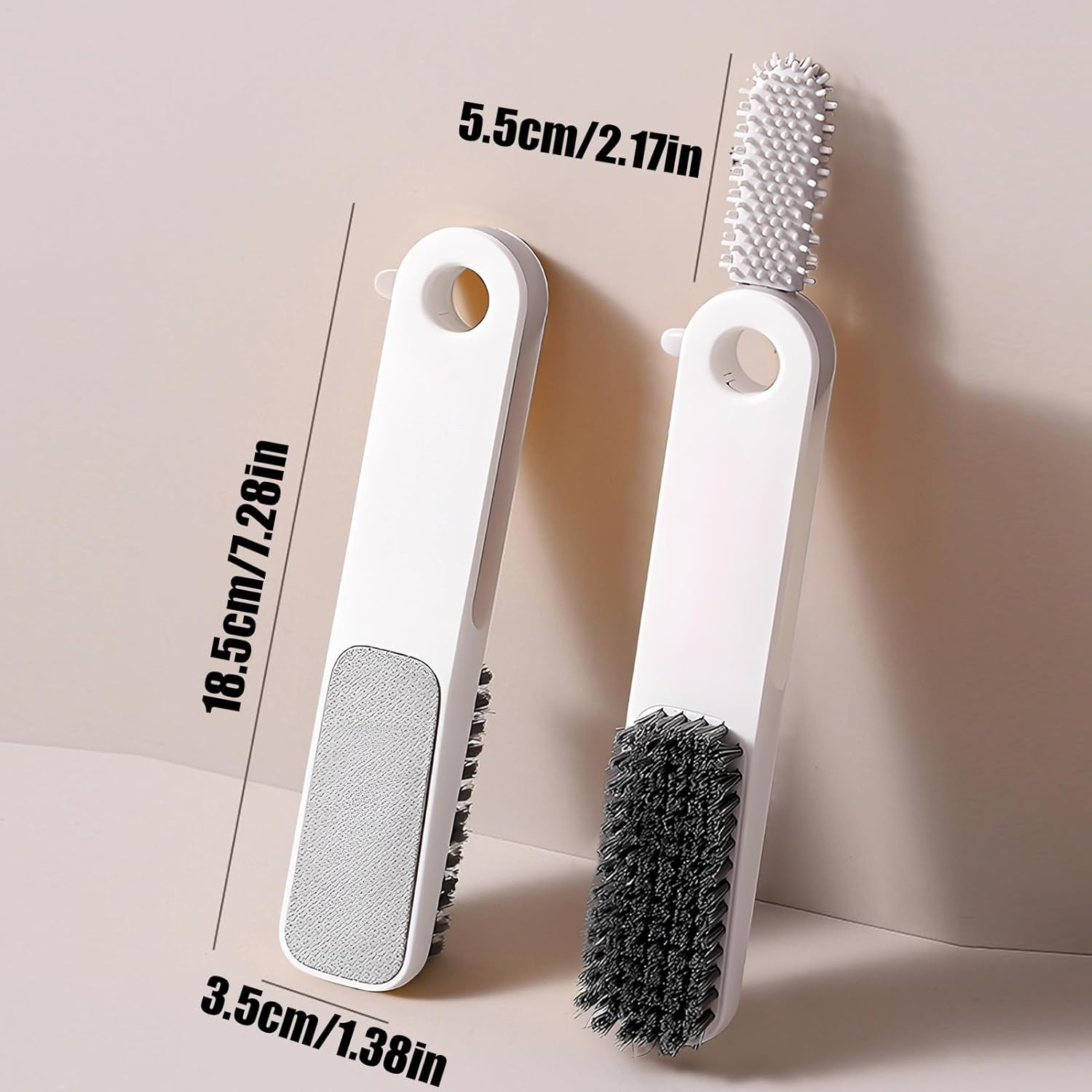 Foot File Callus Remover,Double-Sided Stainless Steel Brush 2 in 1,Cracked Heel File Corns Grater Brush | for Home Travel Shower Bathroom Spa Daily Grooming Nail Toes Adults Men Women Kids image number 4