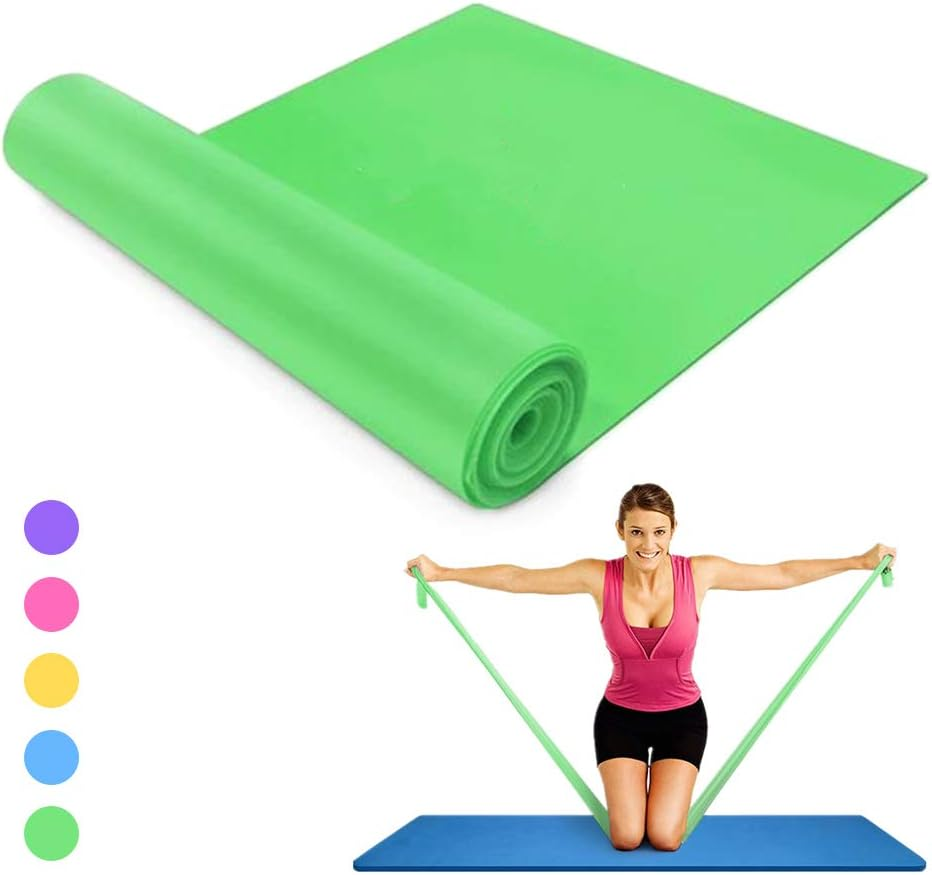Yoga Band Exercise Workout Stretch for Physical Fitness Pilates Strength Training Natural Latex Rubber with Good Elasticity to Target Muscles and Improve Gestures image number 2