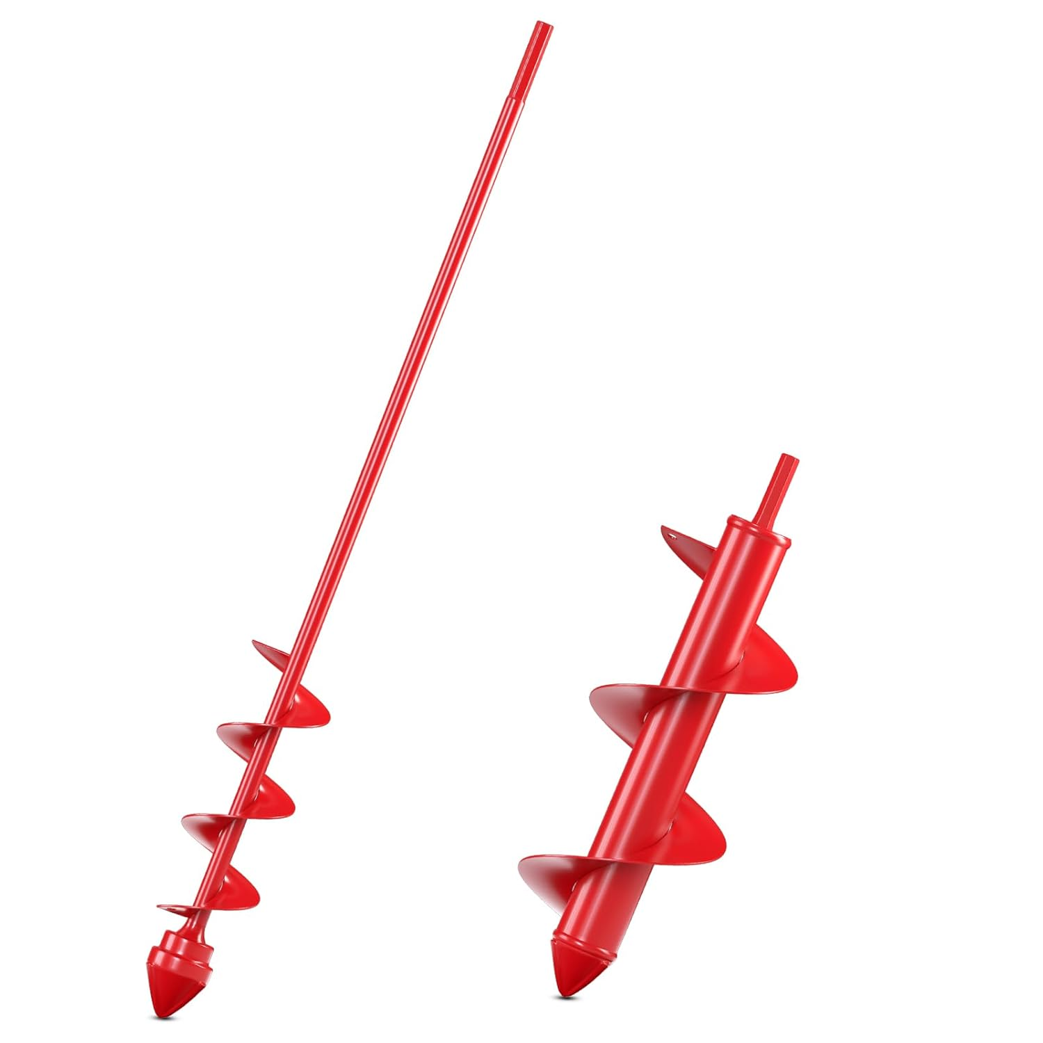 Fixm Auger Drill Bit for Planting Garden Auger Spiral Drill Bulb Digger Planter Tool for Sand/Wet/Dry Soil, 3.14 * 9.84 Inches and 1.57 * 17.71 Inches image number 1