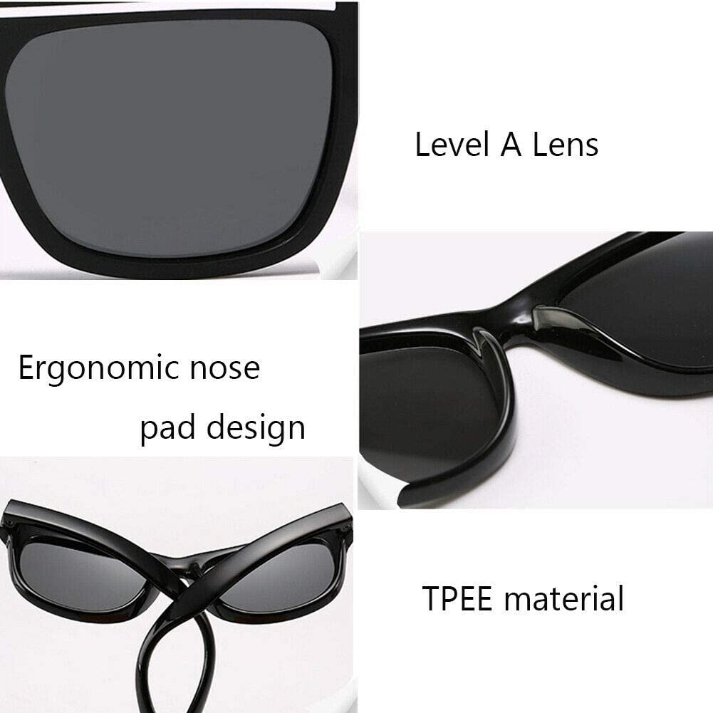 Boolavard TPEE Rubber Flexible Kids Polarized Sunglasses Age 3-10 - Black image number 6