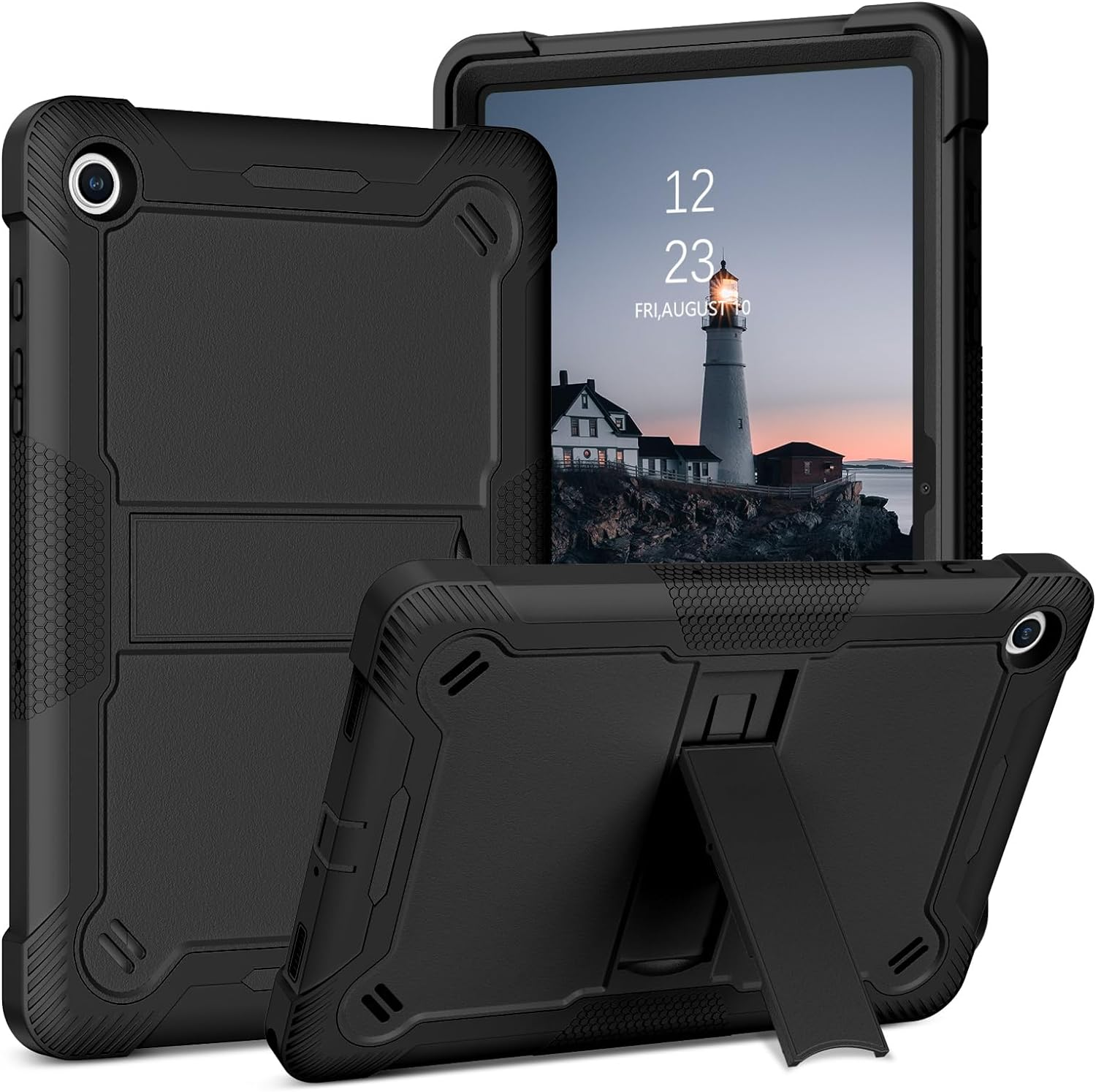 Gaobao for Samsung Galaxy Tab A9+ Case 11 Inch (2023)(SM-X210/X216/X218), Samsung Galaxy Tab A9+ Case for Kids, Full Body Protective Shockproof Tablet Case Cover with Adjustable Kickstand, Black