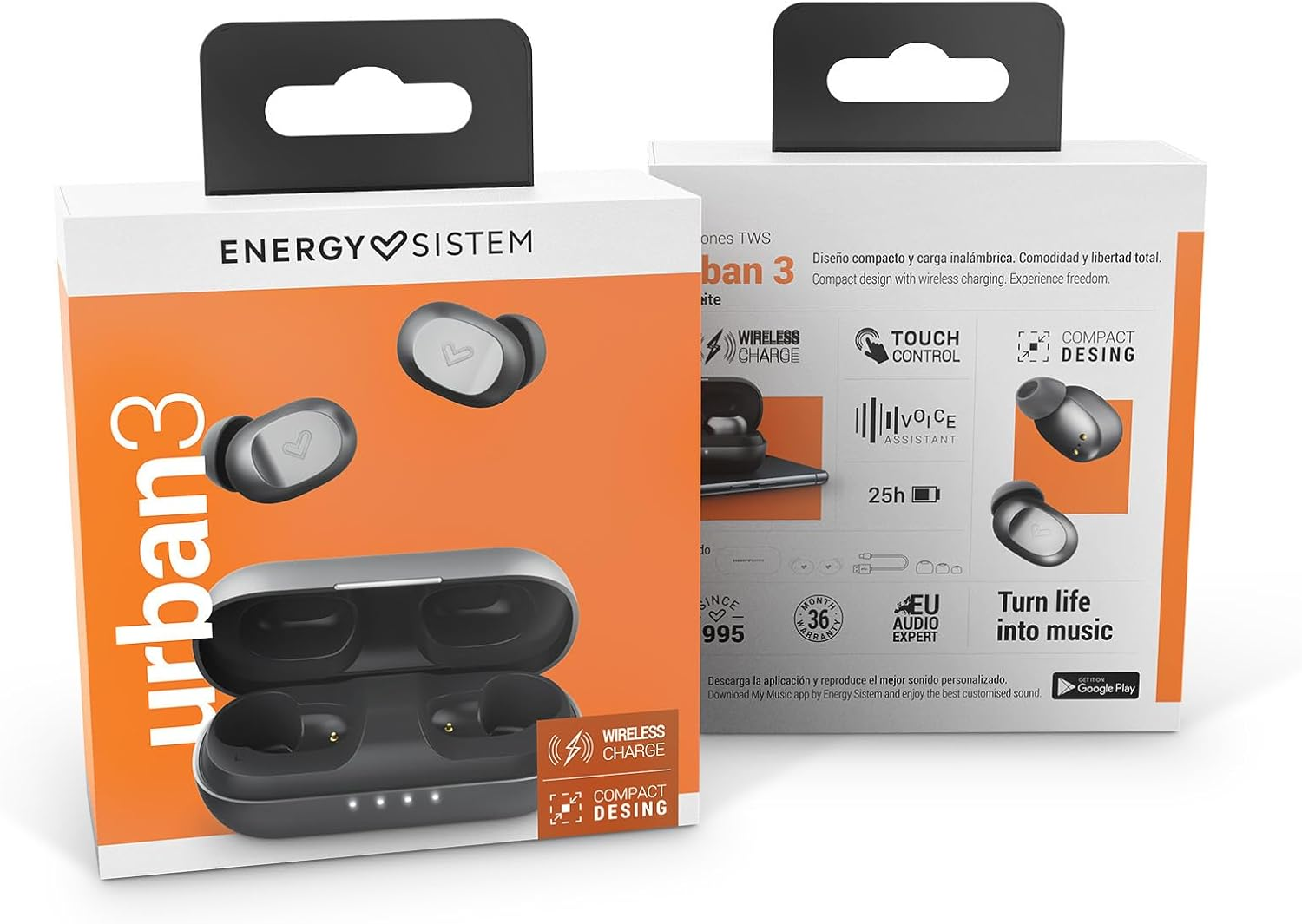 Energy Sistem Micro Urban 3 Graphite Headphones image number 4