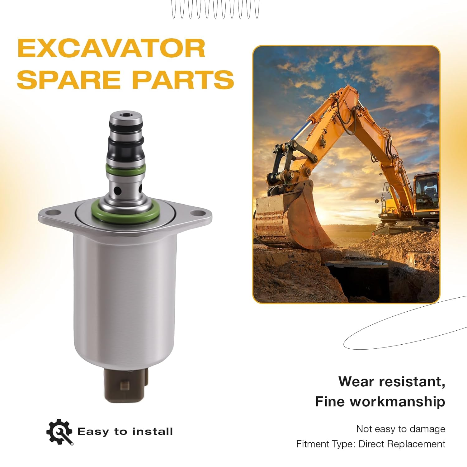 TM70301 Hydraulic Pump 12V Crane Pilot Valve Proportional Solenoid Valve Excavator Accessories image number 3