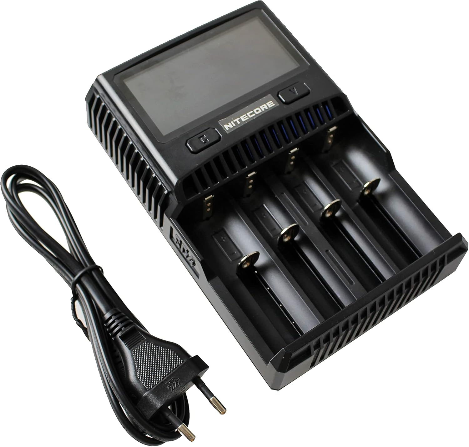 NITECORE SC4 4-Slot Fast Universal Charger for Li-Ion, Lifepo4, IMR and Ni-Mh (Ni-Cd) Batteries, up to 3000Ma Charging Speed, Includes Battery Health Detection, Black image number 5