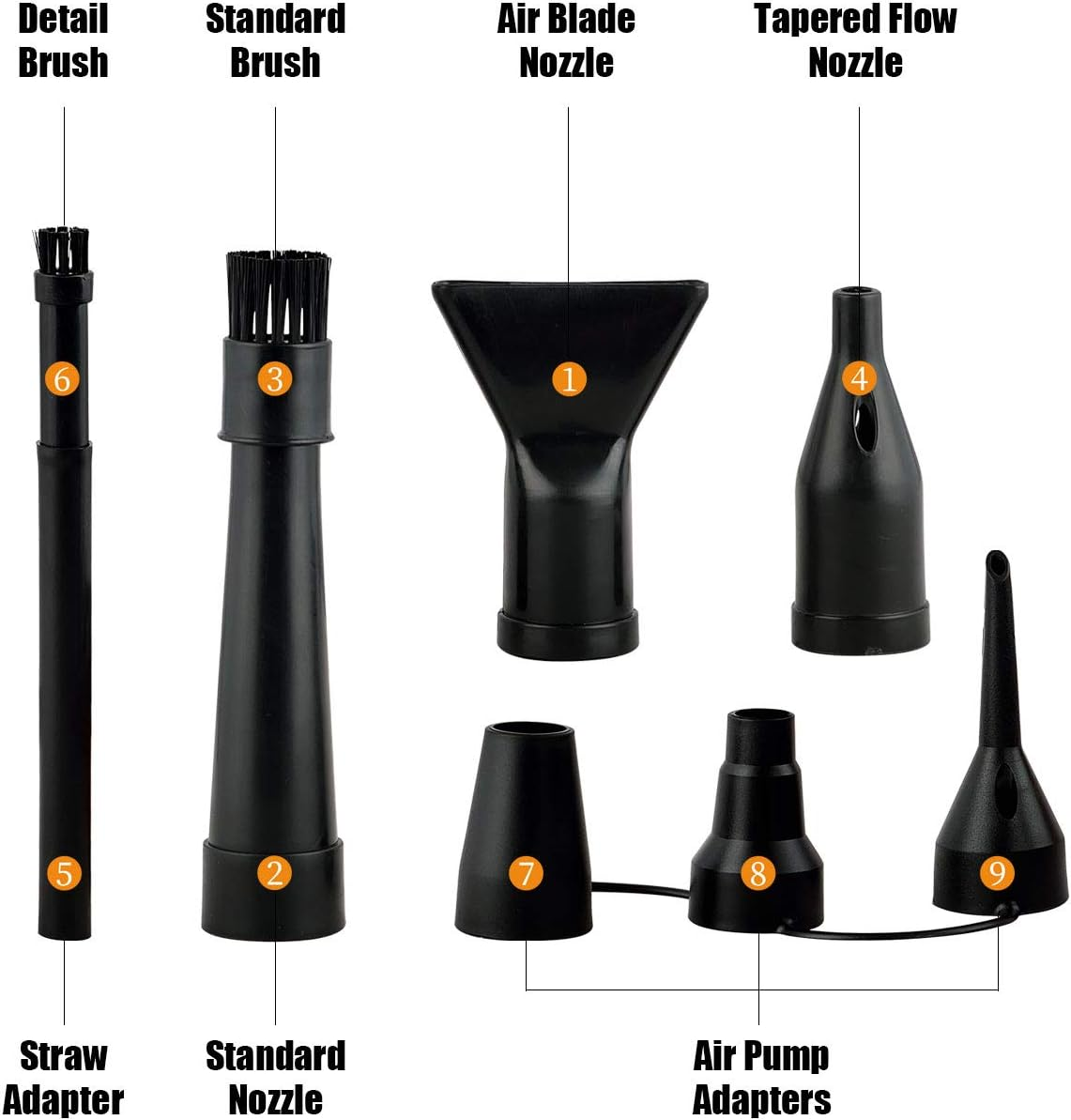 XPOWER A-2 Multi Electric Computer Duster Dryer Air Pump Air Spray Blower Vacuums (Black) image number 3