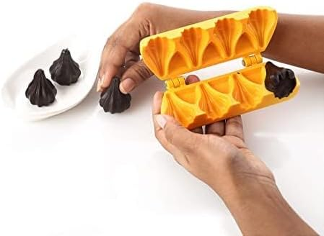 Multi Utility Plastic Modak Mould Set for Ganesh Festival Includes 3 Different Size of Modak and One Modak Patti (3 Modak and Modak Patti) image number 2