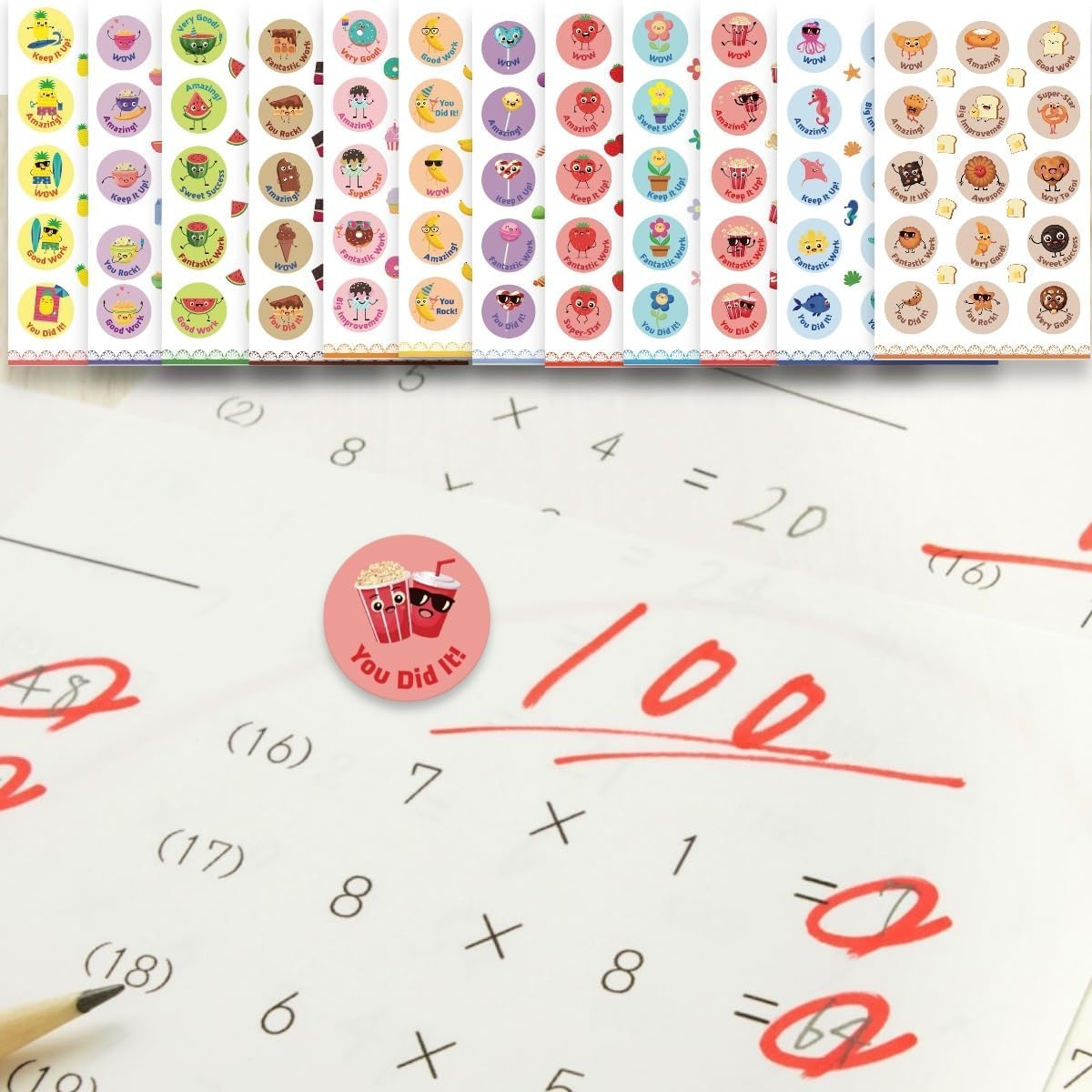 Smelly Stickers Scratch and Sniff, 24 Sheets, 12 Different Scents, Motivational Reward Stickers for Kids and for Teachers (360) image number 4