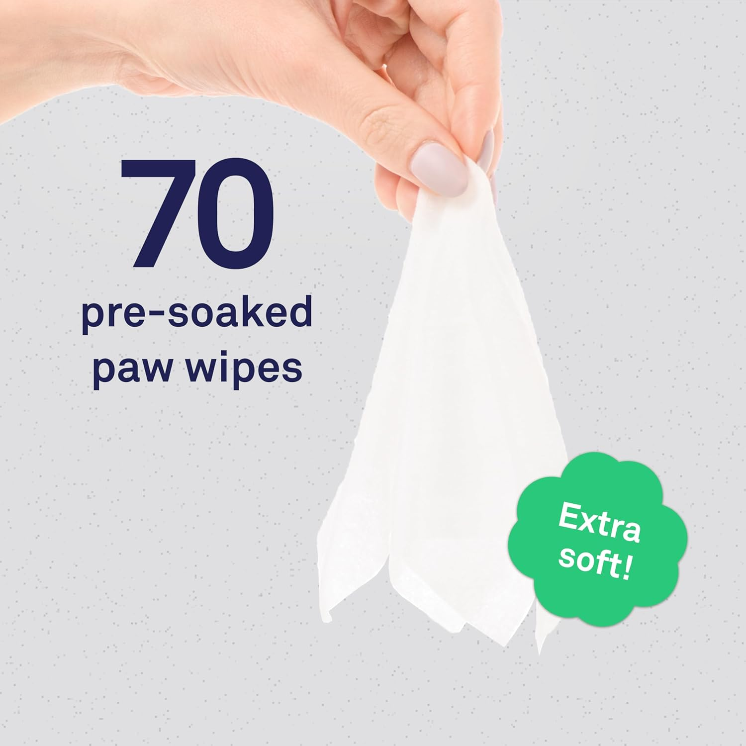Petpost | Paw Wipes for Dogs - Nourishing, Revitalizing Dog Paw Cleaner with Coconut Oil, Jojoba Oil, and Aloe - Ultra Soft Cotton Pads - Cherry Blossom Scent 70 Ct image number 4
