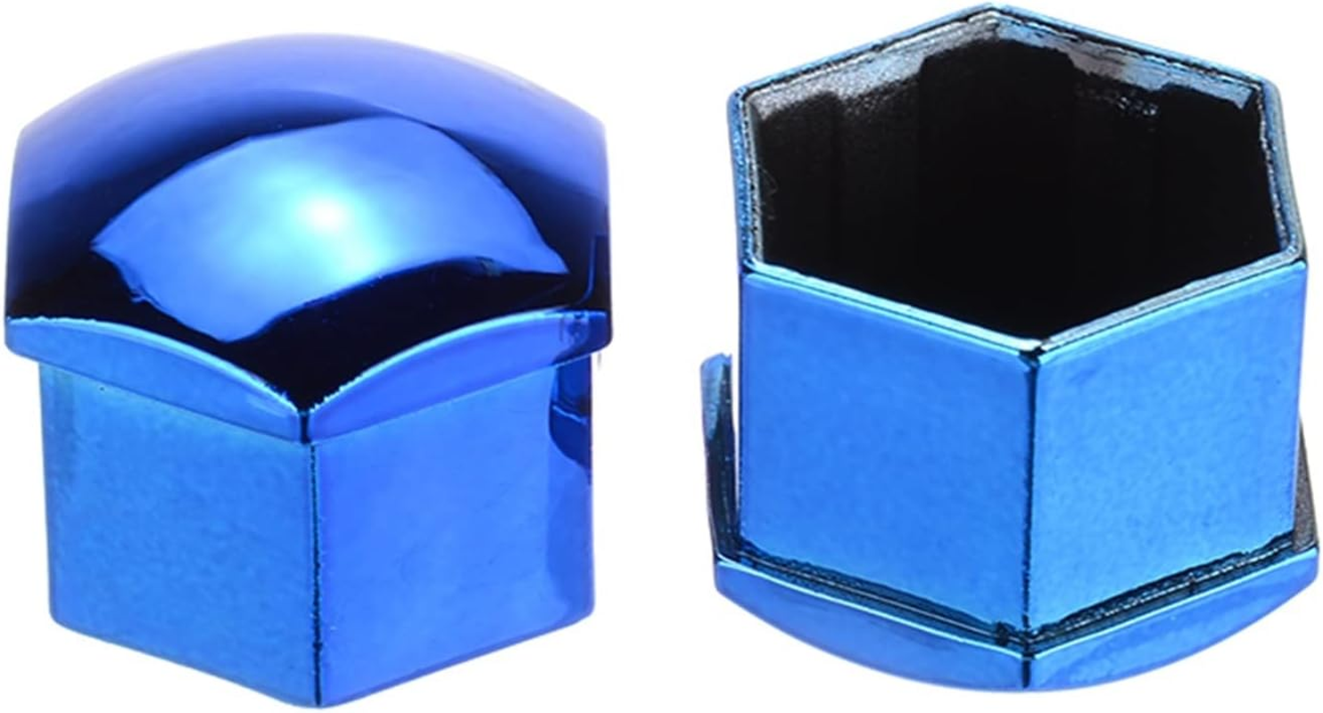 CAREG 20Pcs 17Mm Car Wheel Nut Caps Protection Covers Caps Anti-Rust Auto Hub Screw Cover Car Tyre Nut Bolt Exterior Decoration