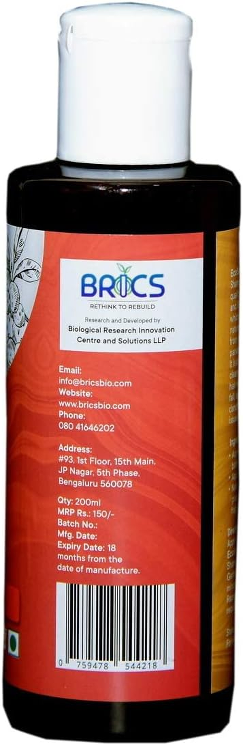 Shower Combo - Ecosattva 3R - Natural Bath&Body Wash and Natural Shampoo (200Ml Each) image number 4