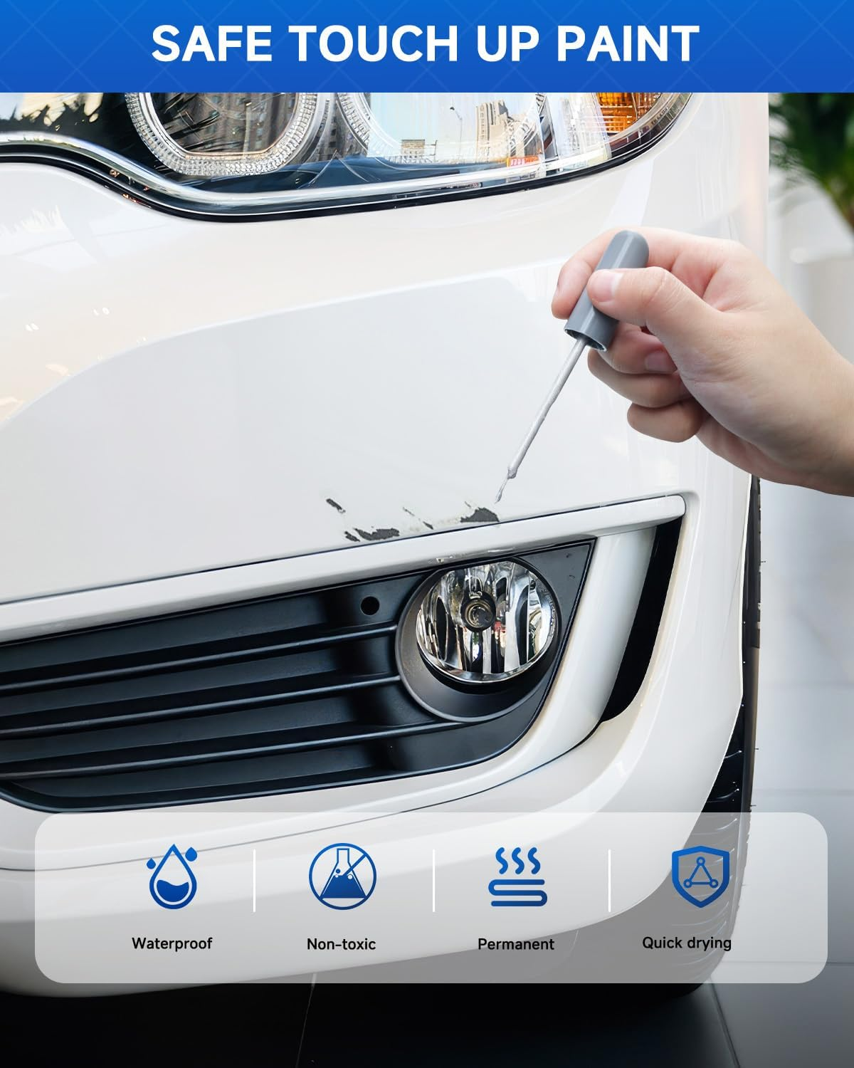 RSACET A1 Winter White Touch up Paint Compatible with Ford Exact Match Touch up Paint Car Scratch Repair image number 5