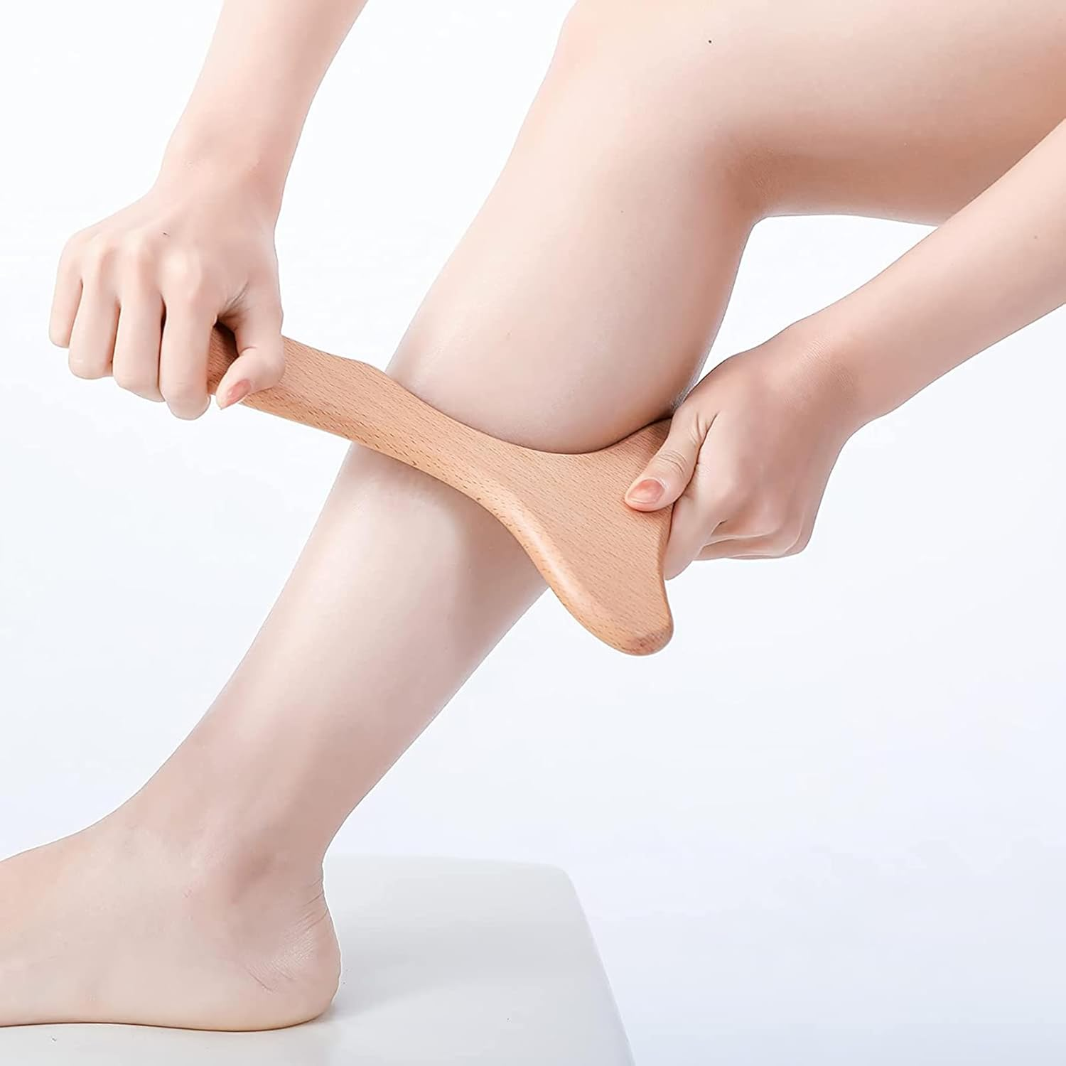 Wooden Lymphatic Drainage Tool Wood Therapy Massager Body Sculpting Tool One-Handed Massage Tools for Maderotherapy,Anti-Cellulite,Gua Sha,Muscle Release-Travel Bag Included,11 * 6Inches image number 2