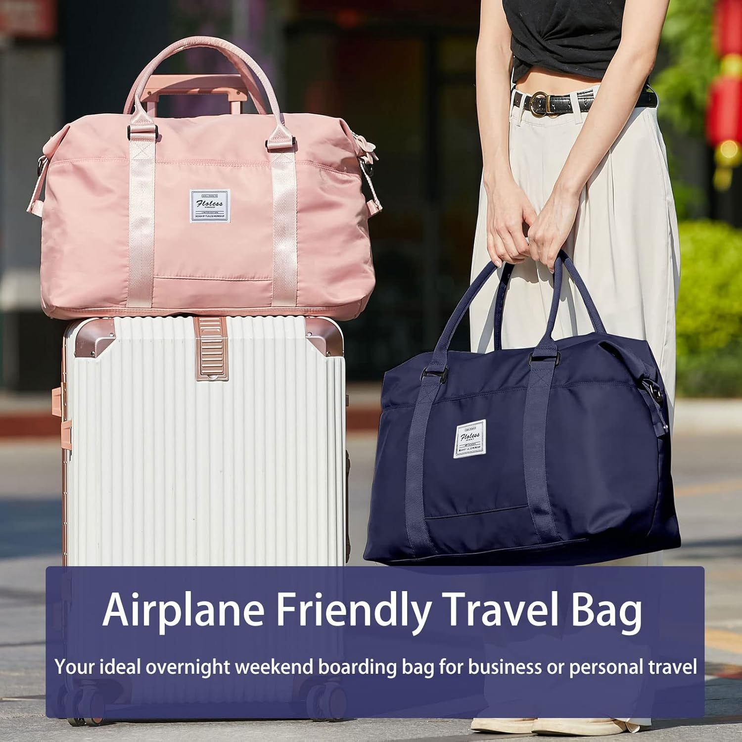 Womens Travel Bags, Weekender Carry on for Women, Sports Gym Bag, Workout Duffel Bag, Overnight Shoulder Bag Fit 15.6 Inch Laptop image number 4