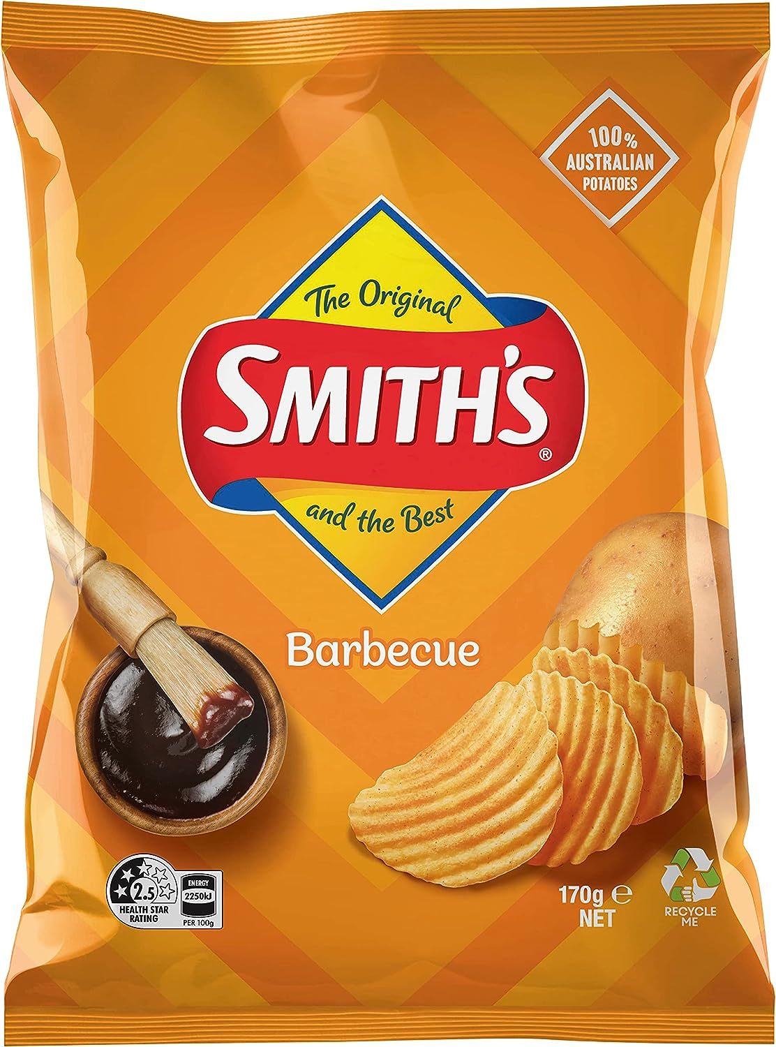 The Smith'S BBQ Crinkle Cut Potato Chips 170 G image number 3