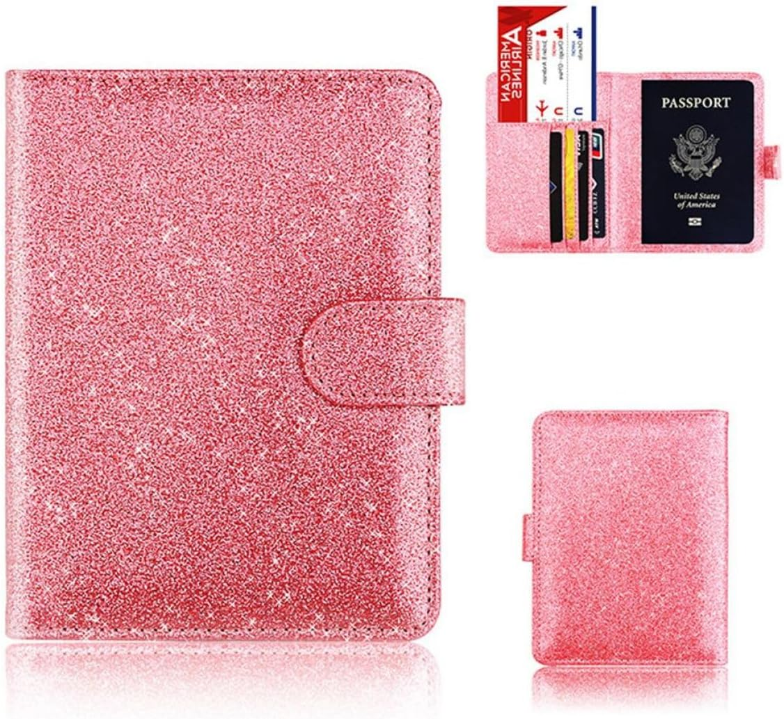 Holibanna RFID Passport Wallet Travel Document Holder Pouch Leather Passport Organizer Magnetic Closure Design image number 1