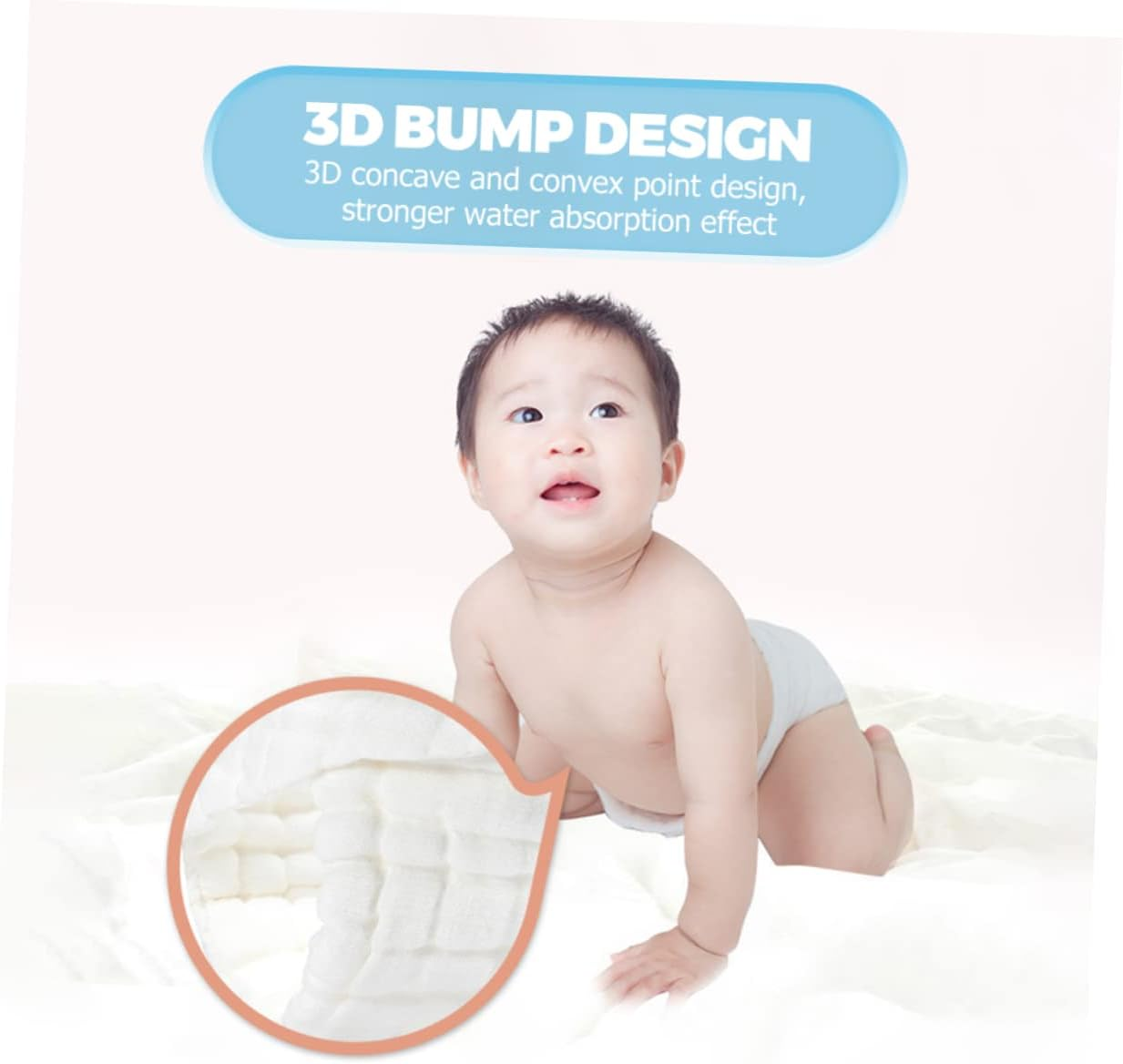 5Pcs Cloth Diapers Newborn Baby Washable Reusable Breathable Inserts Large Size Suitable for 15-25 Lbs Infant image number 2