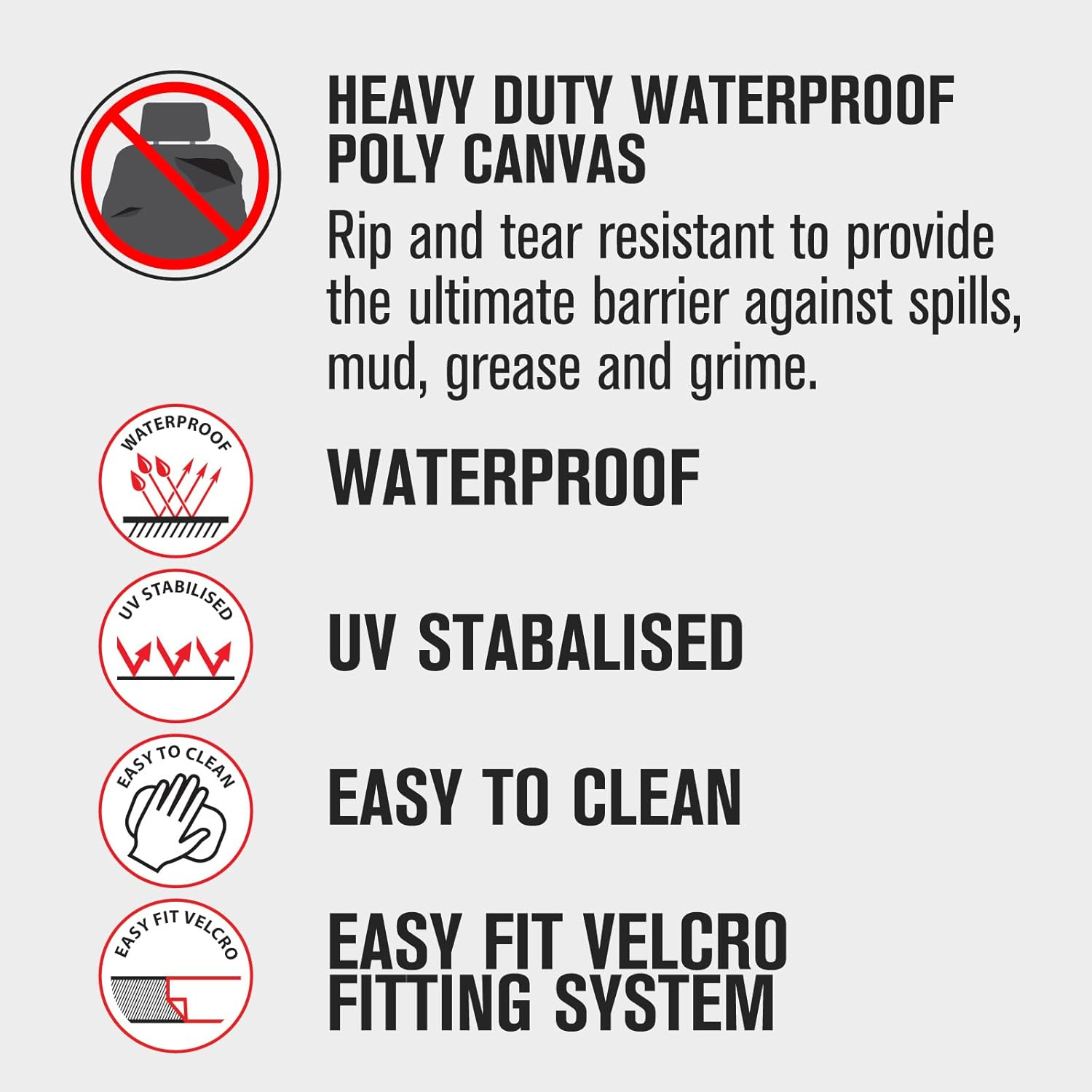 For Hino 500 700 Truck 2007-On Custom Canvas Front Truck Seat Covers image number 4