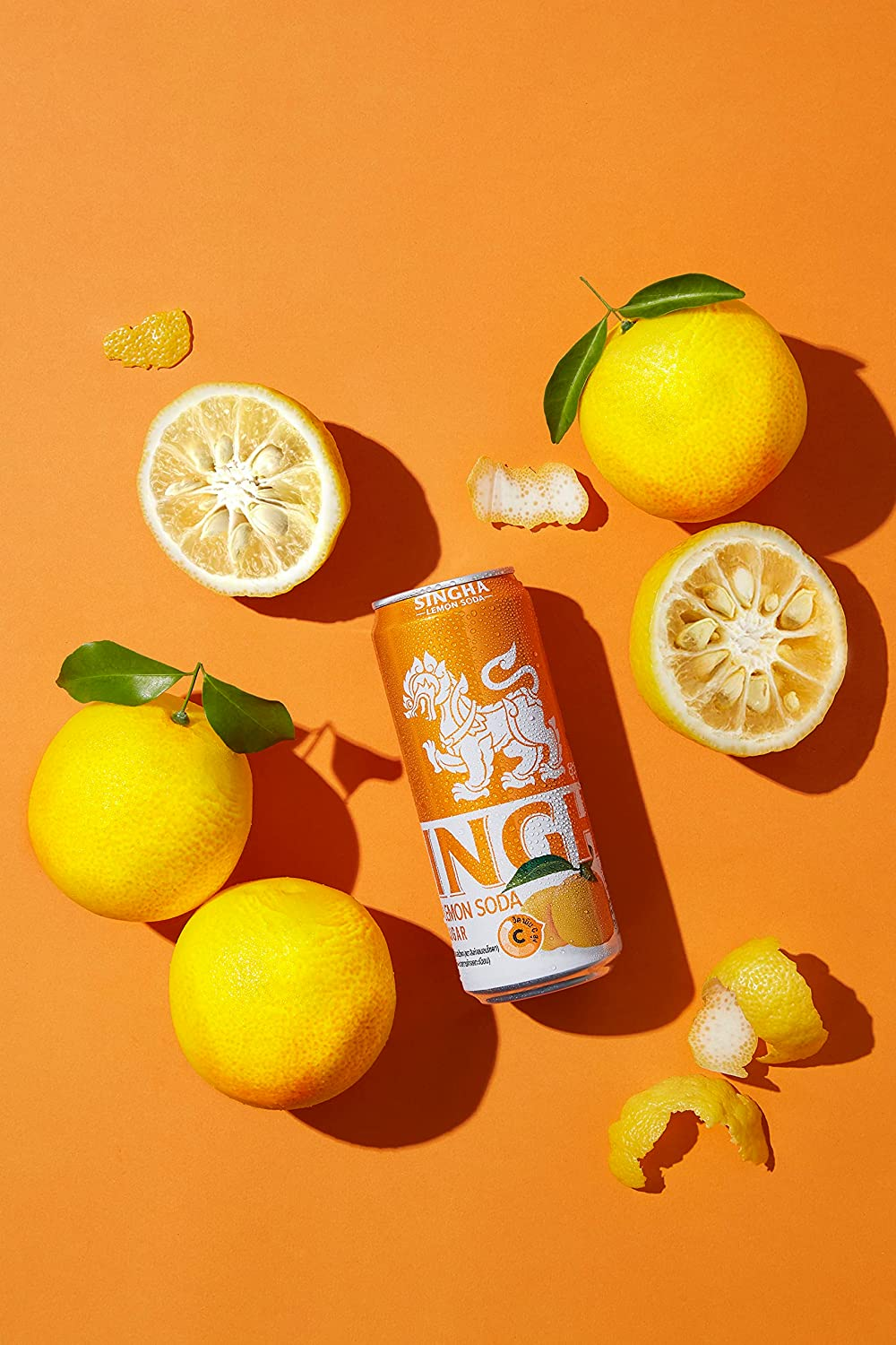 Singha Yuzu Lemon Soda | Case of 24 X 330Ml Can | No Sugar | No Calories | No Alcohol | High 30.7Mg Vitamin C | Drink Chilled | Mix with Angostura Bitter for Lemon Lime Bitter (YUZU FLAVOUR) image number 3