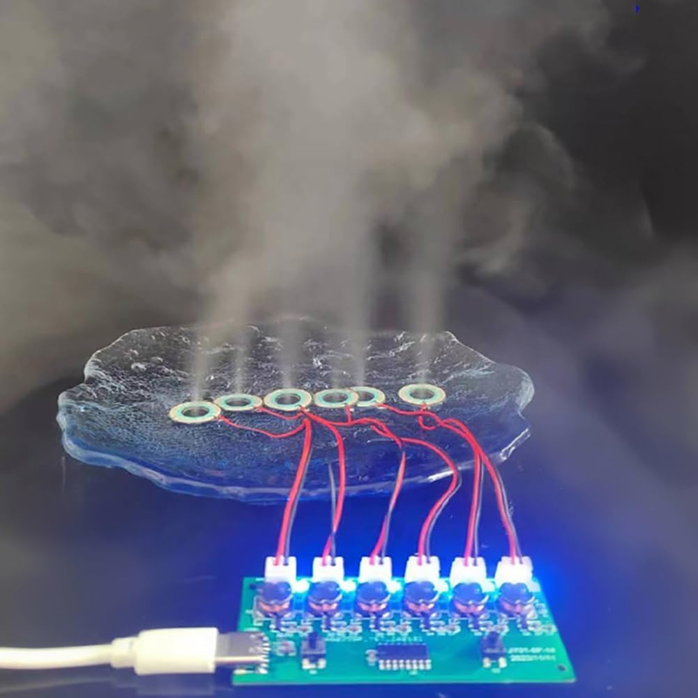 Clisted Humidifier Module DIY Kit Nebulizing Control Board Ultrasonic Nebulizer Mist Driver Circuit Board 6 Nozzle image number 3