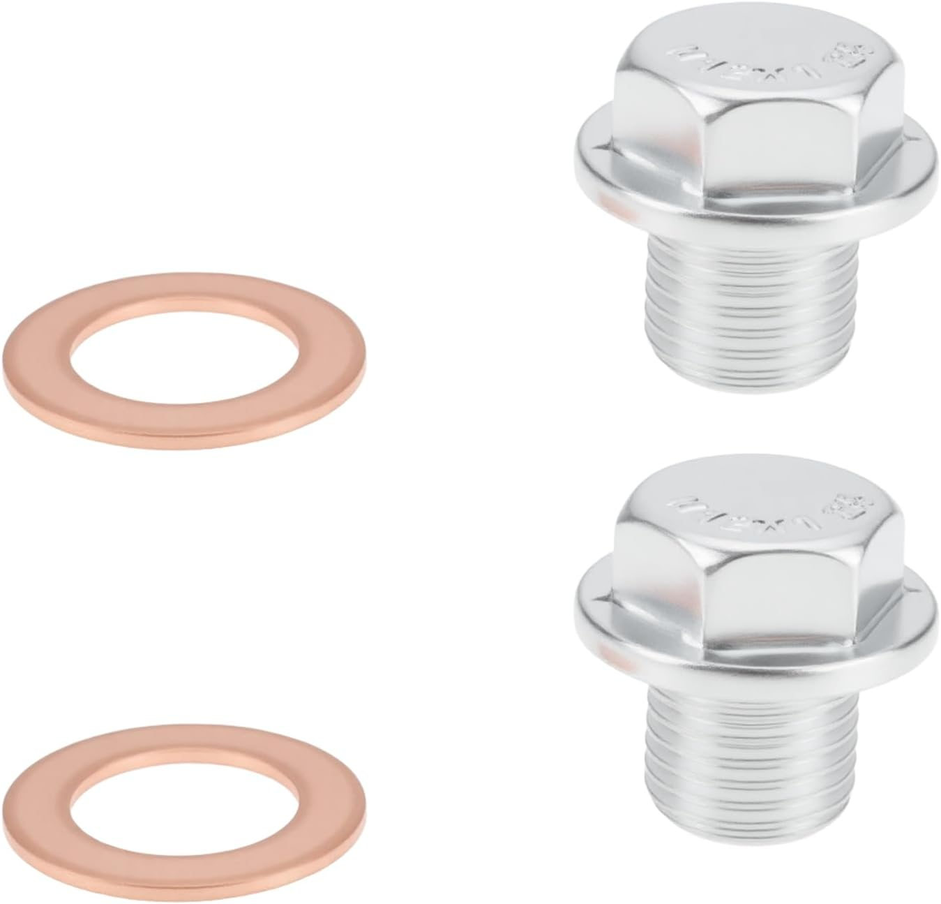 VGOL 2Pcs M12X1.25 Engine Oil Pan Sump Plug Bolt 9034112012 90341-12012 Compatible with Lexus Gs200T 2.0L Turbo 2016-2017 image number 5