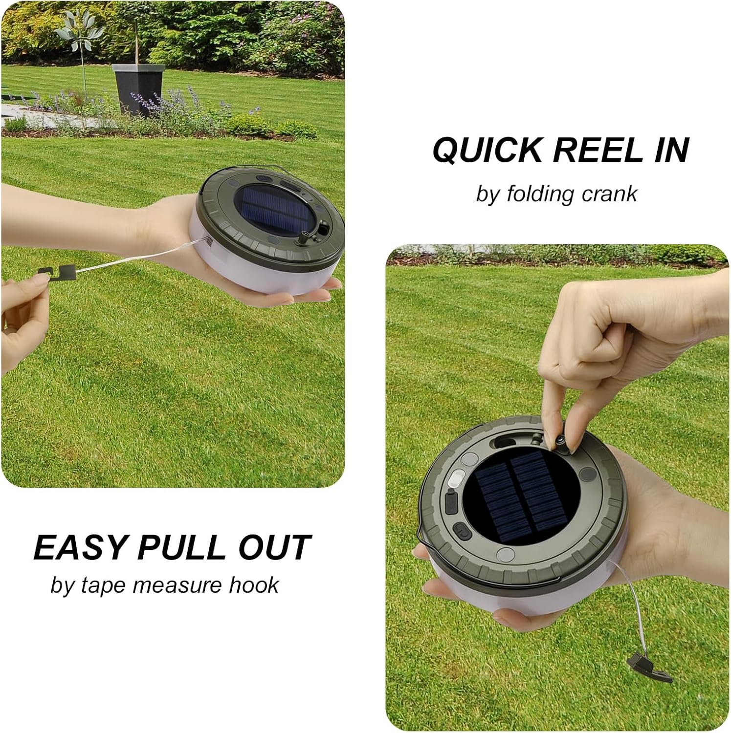 Bongu Solar Camping String Lights, 2 in 1 Rechargeable 10 M Camping Lights with 5 Lighting Modes, Waterproof Portable Tent Lighting for Outdoor Camping Hiking Awning Garden Party Festival Decor image number 6