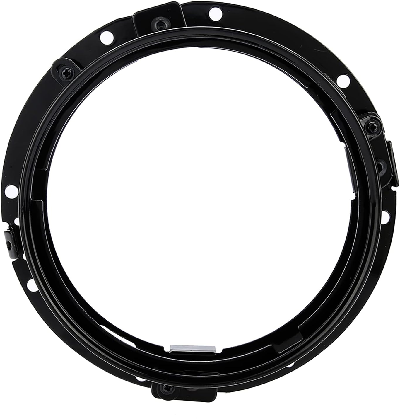Headlight Mounting Brackets, 7 Inch Car Headlight round Ring Mounting Bracket Headlight Trim Ring Compatible with Wrangler(Black) image number 3