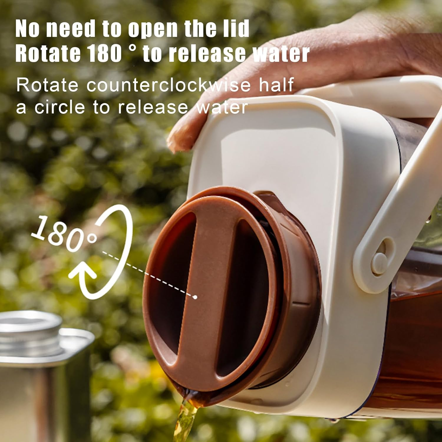 QUSHEJIAND Cold Brew Coffee Maker,Iced Tea and Coffee Jar Pitcher with Filter 1L Large Capacity Portable Cold Water Kettle for Homemade Brew Iced Coffee Lemonade Beverage image number 1