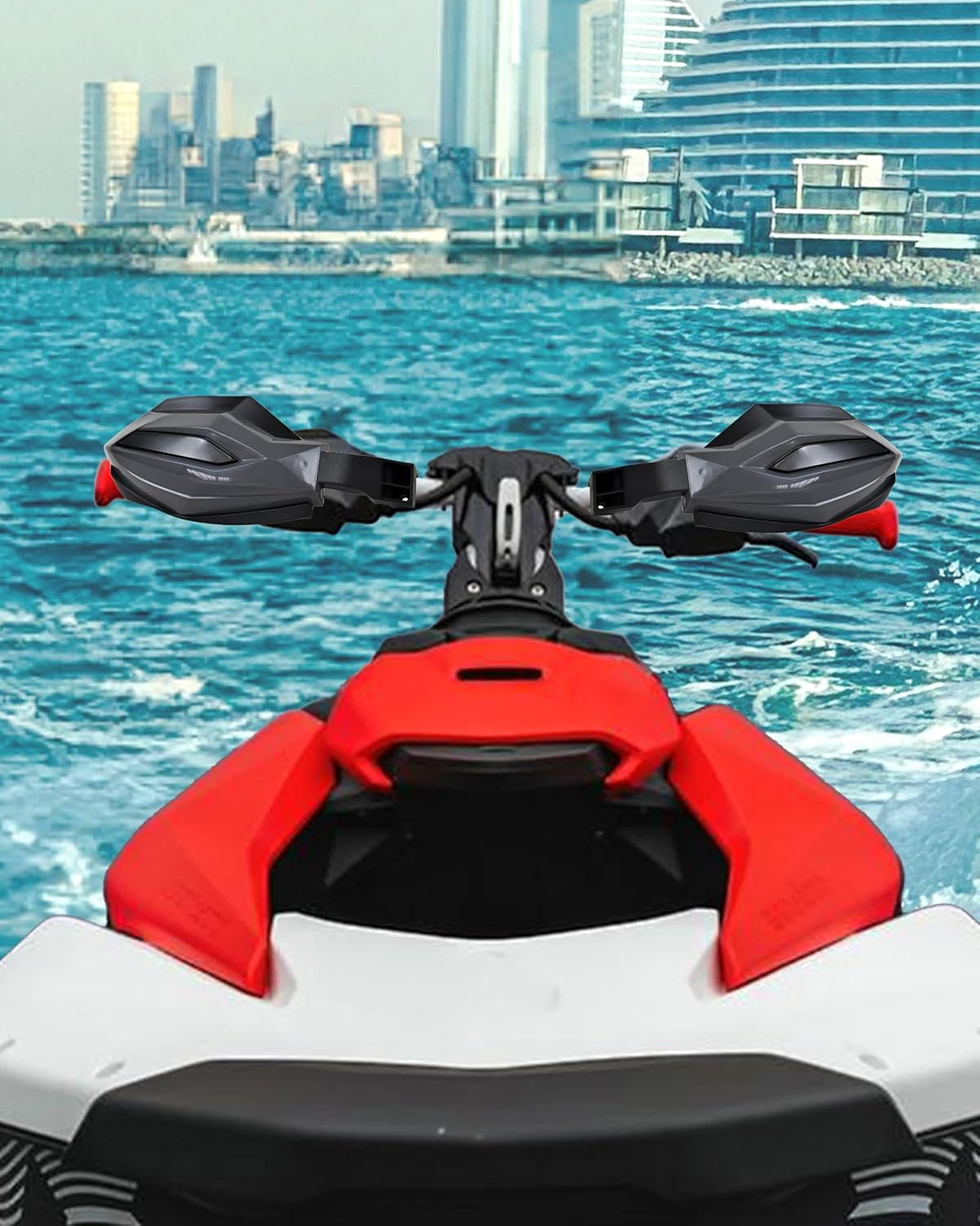 SAUTVS Handguards Protector Wind Deflector for Sea-Doo Spark Trixx 2025+ Models Accessories, Plastic Hand Guards Handlebar Large Air Deflectors