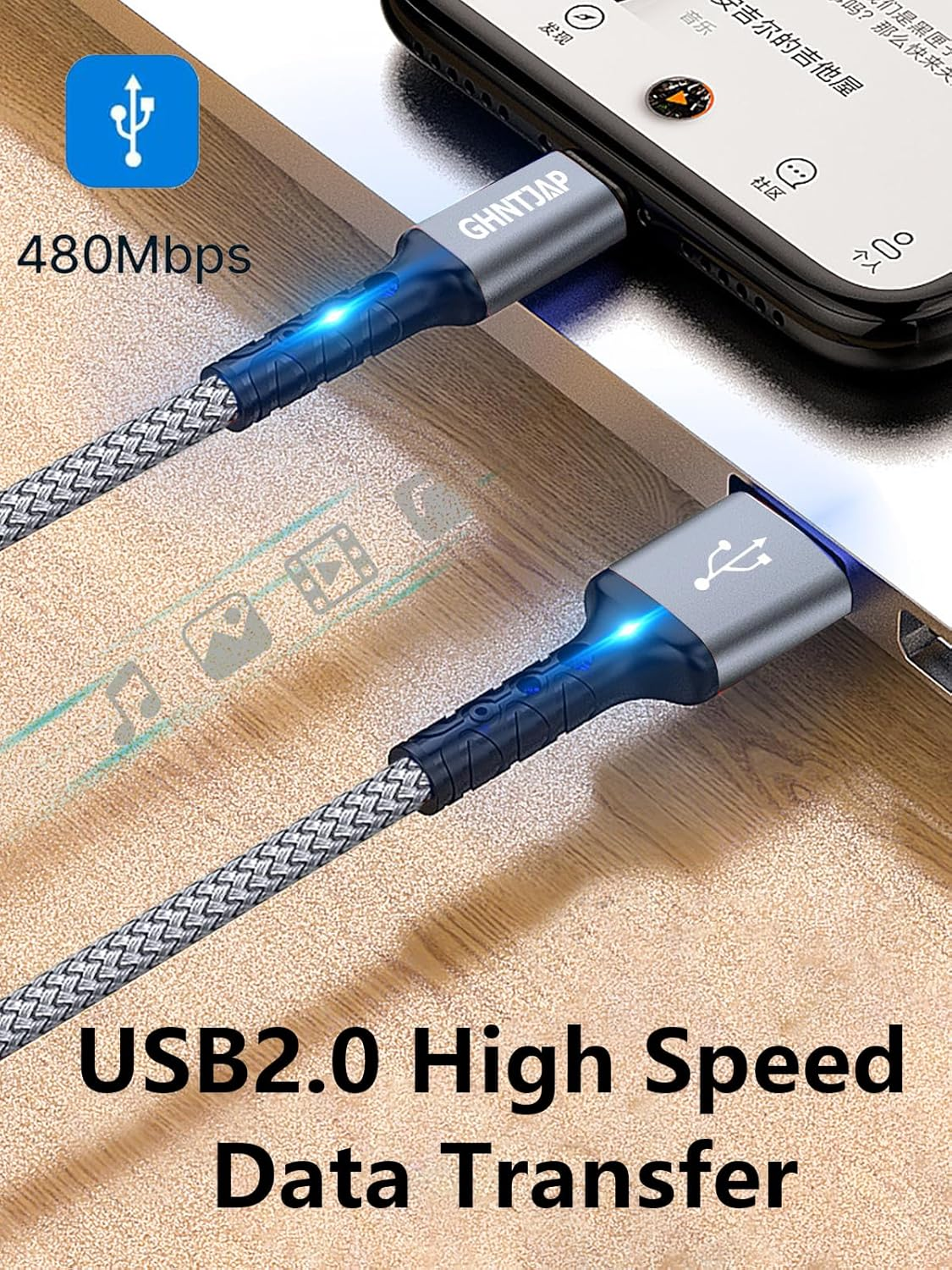 USB to USB C Cable 1M,3 Pack,Usb a to USB C Charger Cord,Usb Type C Cable 3A Fast Charging Compatible with Iphone16,Galaxy,Pixel,Lg image number 3