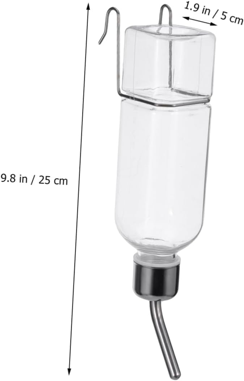 Liyquint Guinea Pig Water Bottle No Drip, 350Ml Plastic Small Animal Cage Water Dispenser for Rabbits, Chinchillas, Ferrets - Leak-Proof Hanging Drinking Bottle for Pet Cages (1) image number 3