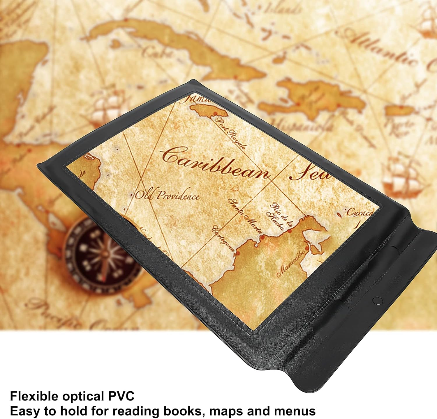 A4 Reading Aid Magnifier, Practical for Tiny Objects, Books, Maps, Menus image number 1