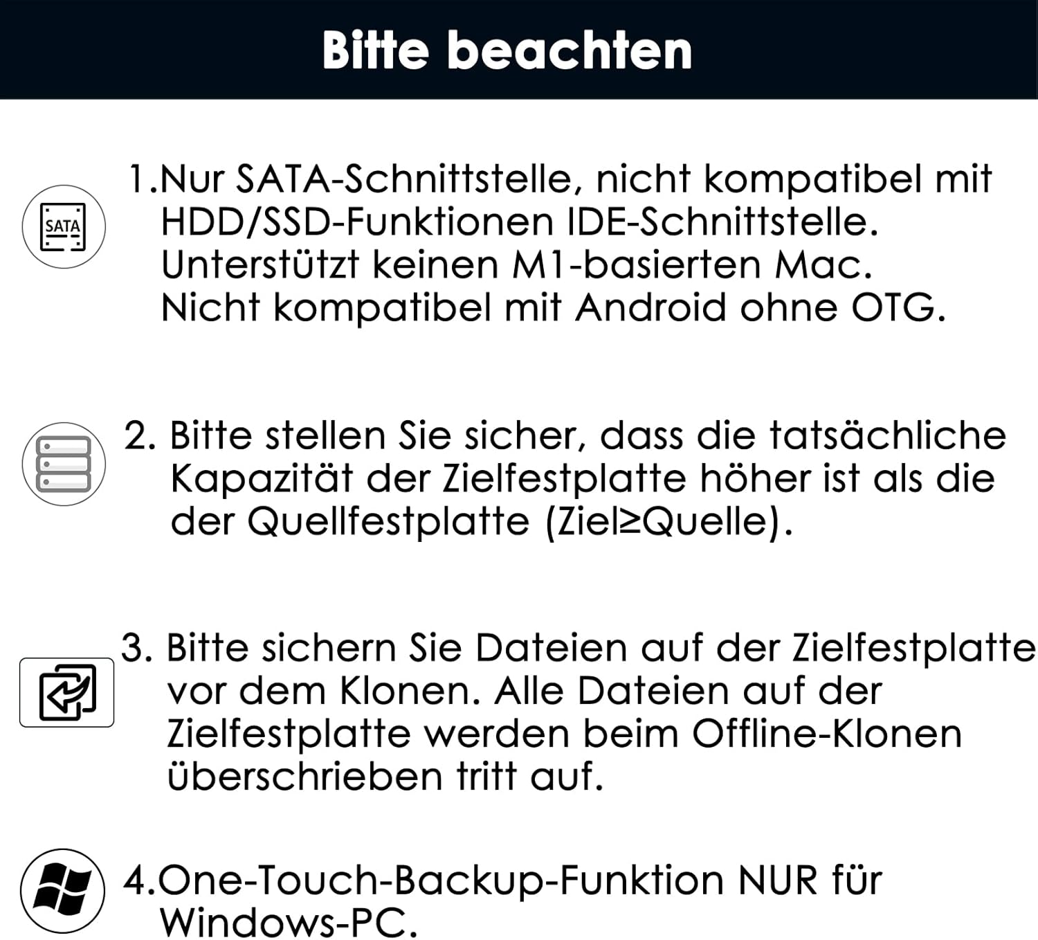 WAVLINK Dual Bay Hard Drive Docking Station - USB 3.0 to SATA I/II/III for 2.5" & 3.5" HDD/SSD with Fixed Bezel, Supports Offline Clone/Duplicator Function, Supports 2X20Tb with UASP 6Gbps - Black image number 4