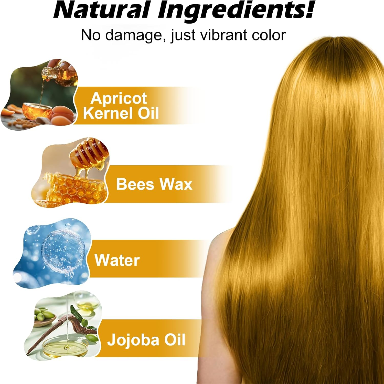 Gold Hair Wax 100G &ndash; Temporary Hair Colour for Men, Women & Teens &ndash; Washable Styling Clay Mud, Instant Hair Dye for Parties, Cosplay, Halloween, Festivals & Daily Looks Lonstin Hair Color Wax image number 5